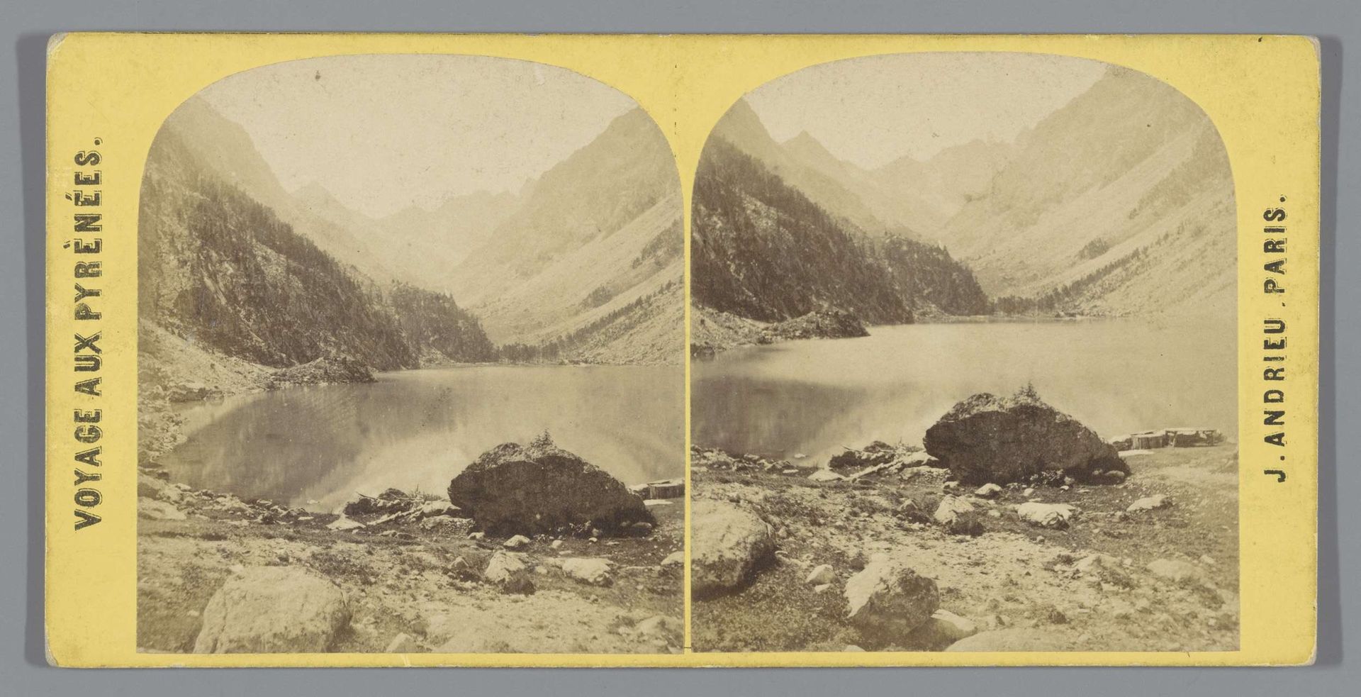 Gezicht op het Lac de Gaube by Jean Andrieu