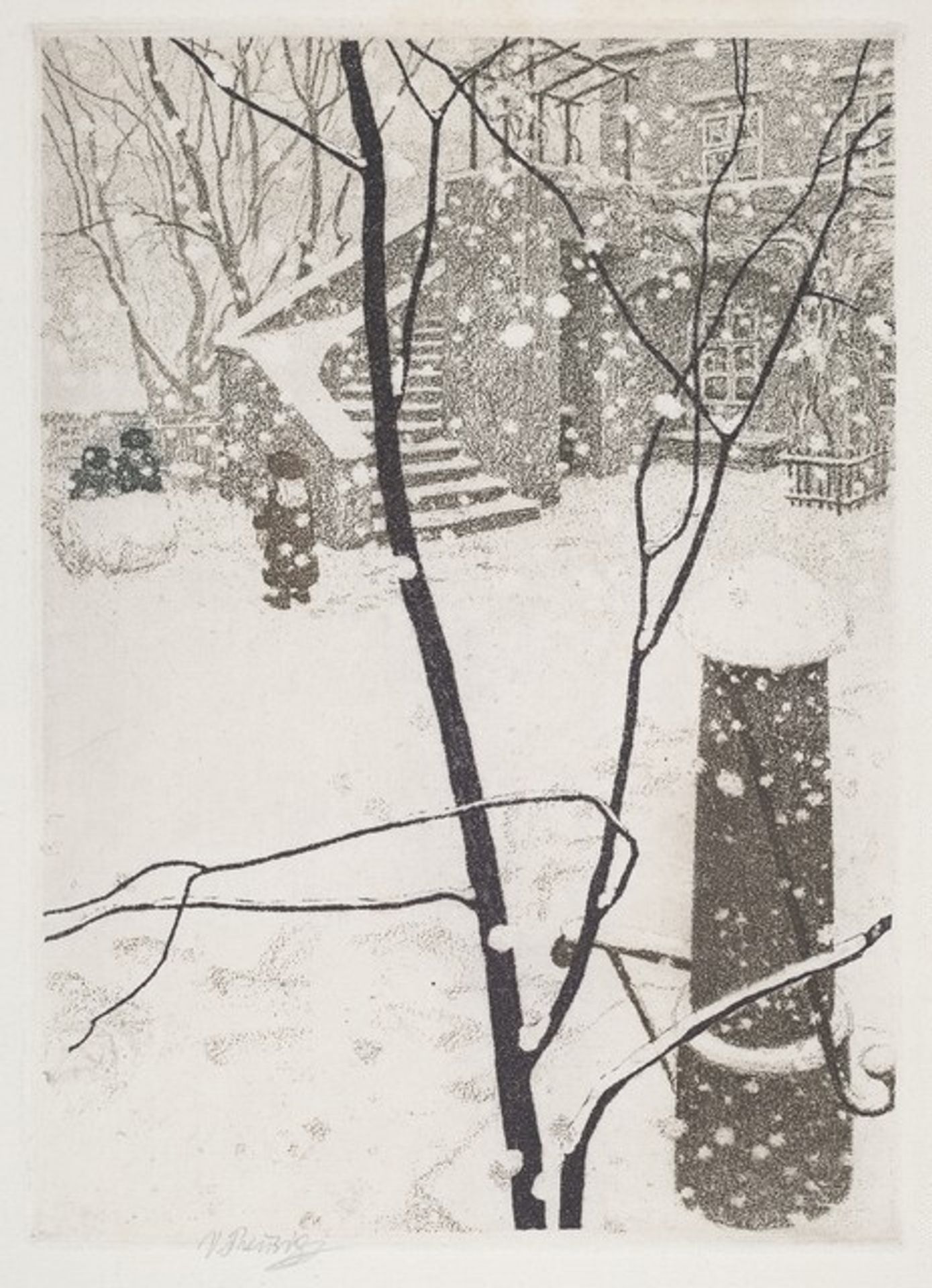Untitled (Snow Scene) by Vojtech Preissig