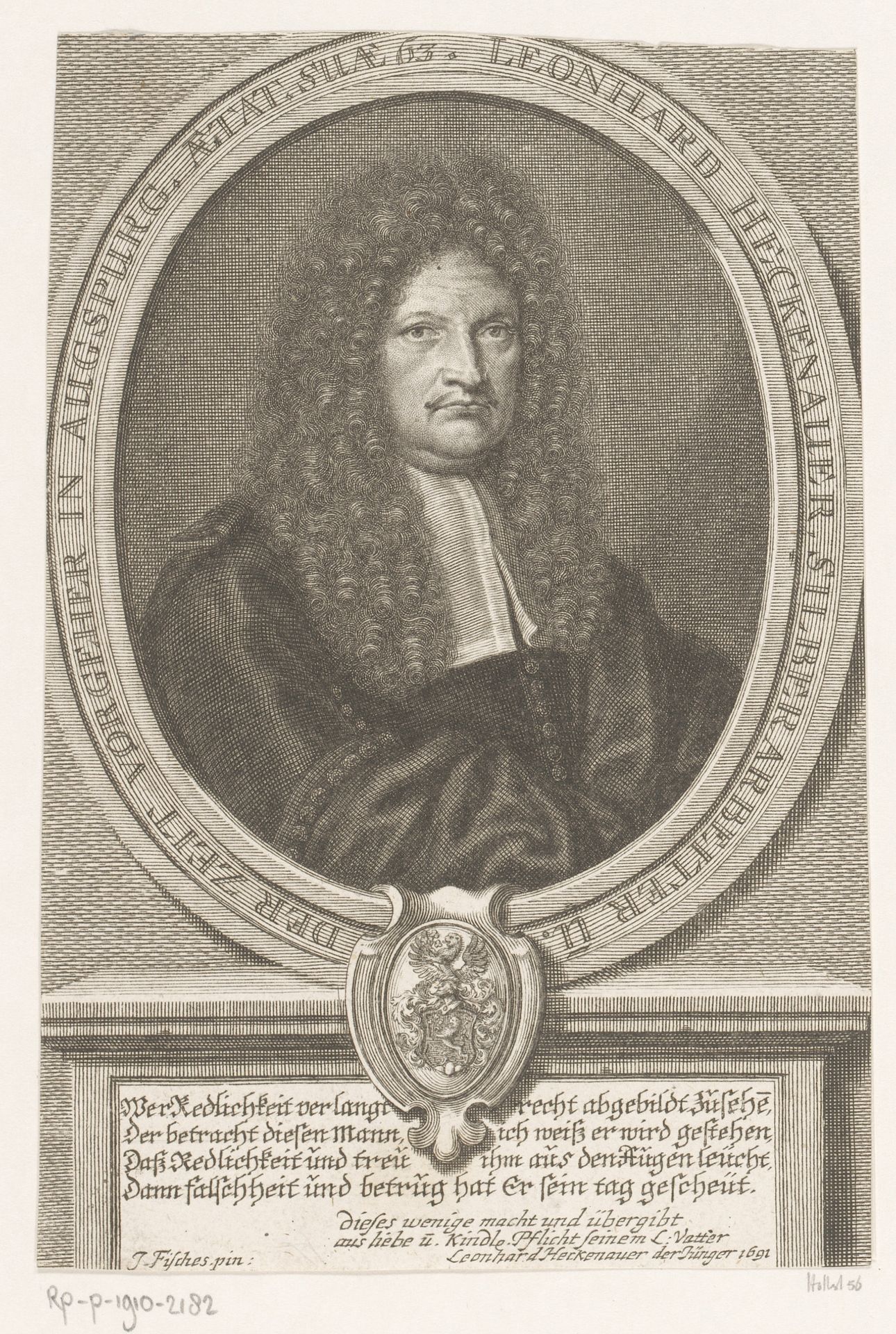 Portret van Leonhard Heckenhauer by Leonhard Heckenauer