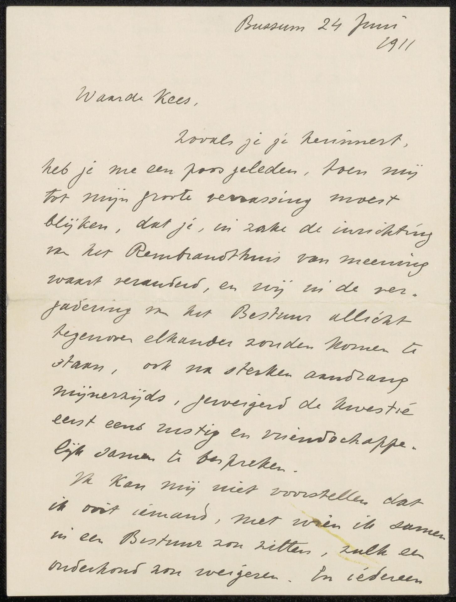 Brief aan Cornelis Gerardus 't Hooft by Jan Veth