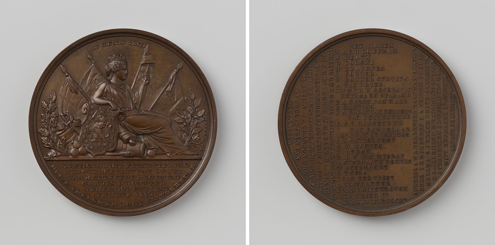 Vijftigjarige reunie te Voorburg van de leden van het 2de regiment Gardes d'Honneur, verenigd geweest te Metz by Salomon de Vries