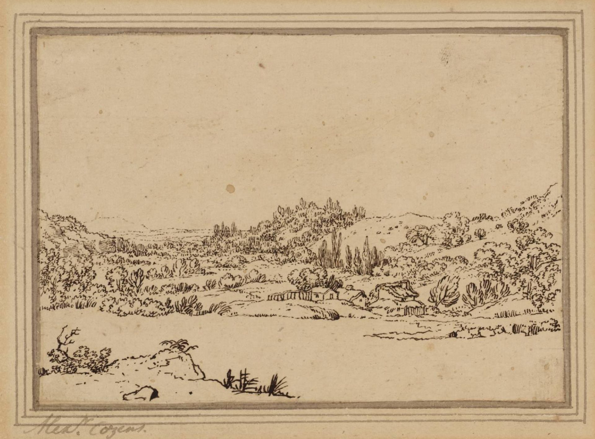 A Hilly Coast Line by Alexander Cozens