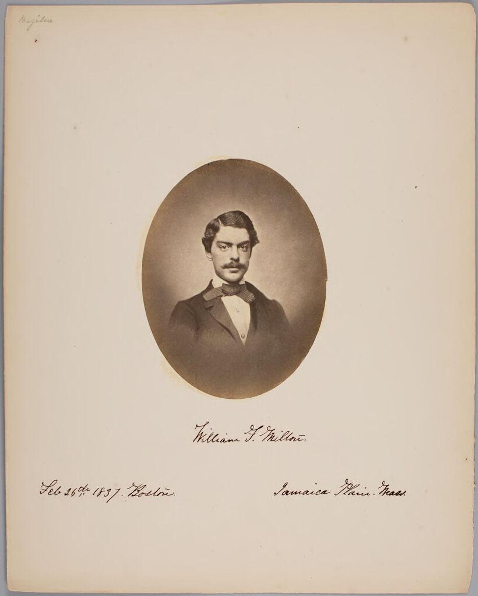 William Frederick Milton, Jamaica Plain, Massachusetts (1837-1905) by John Adams Whipple