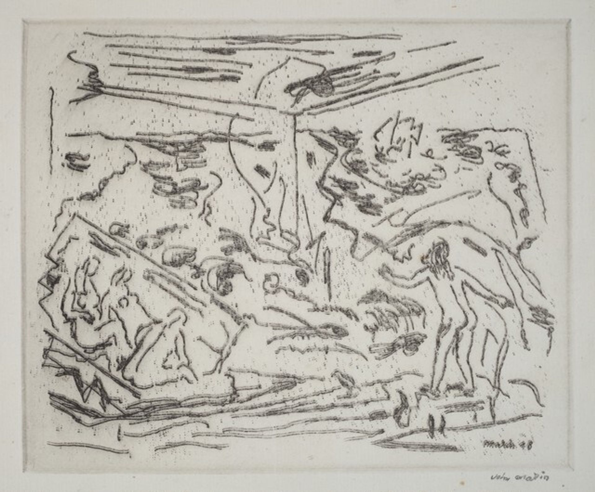 Sea with Figures, No. 1 by John Marin