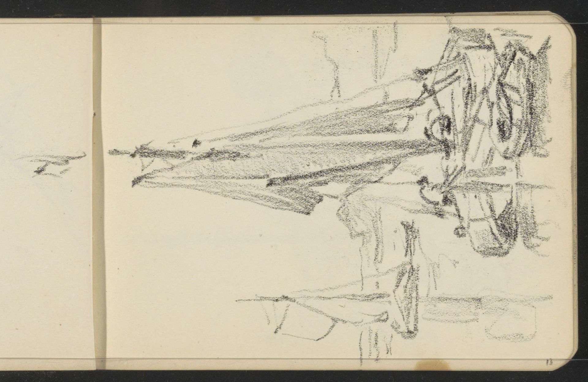 Twee figuren op een vissersboot by Willem Cornelis Rip