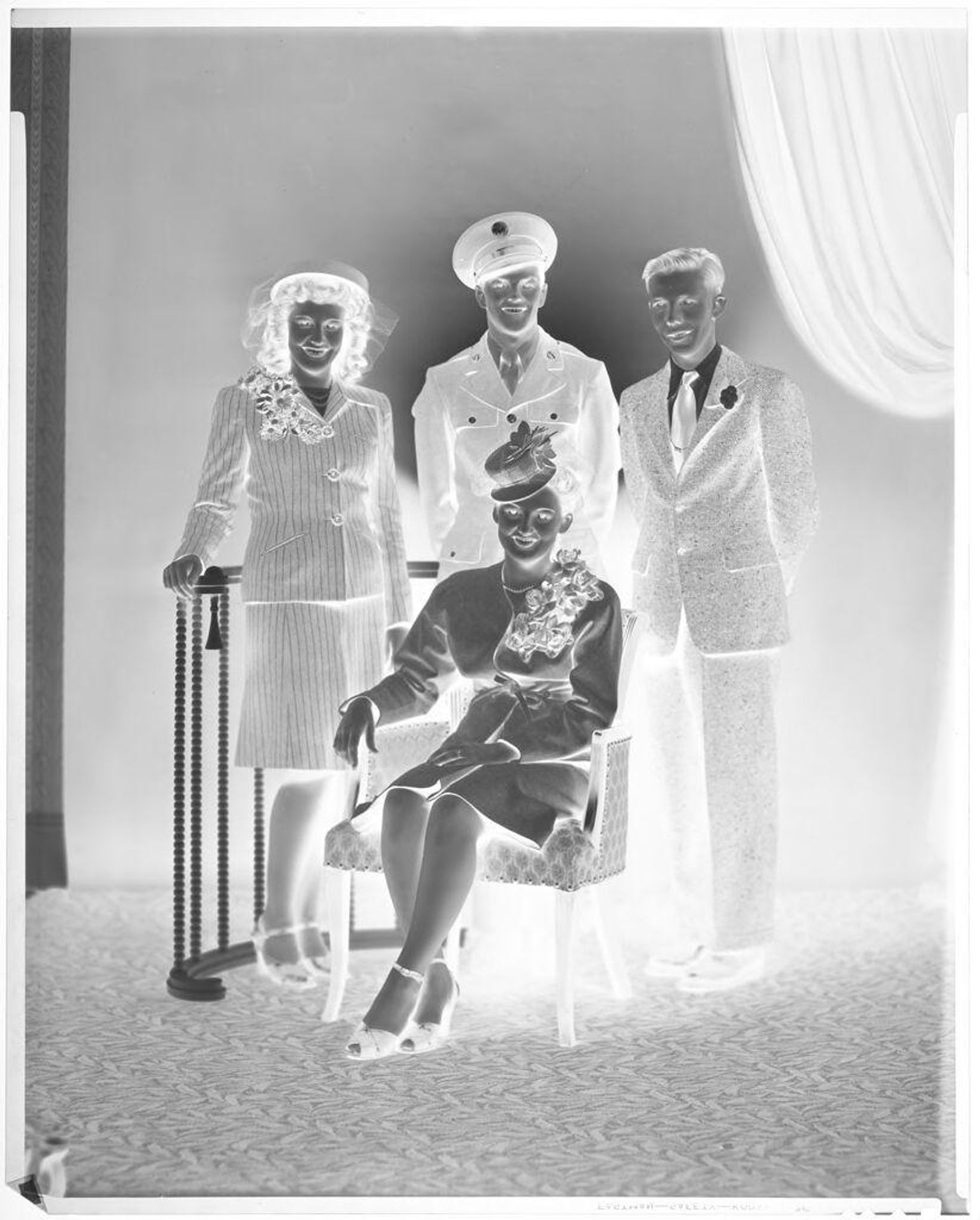 Untitled (family portrait in studio) by John Deusing