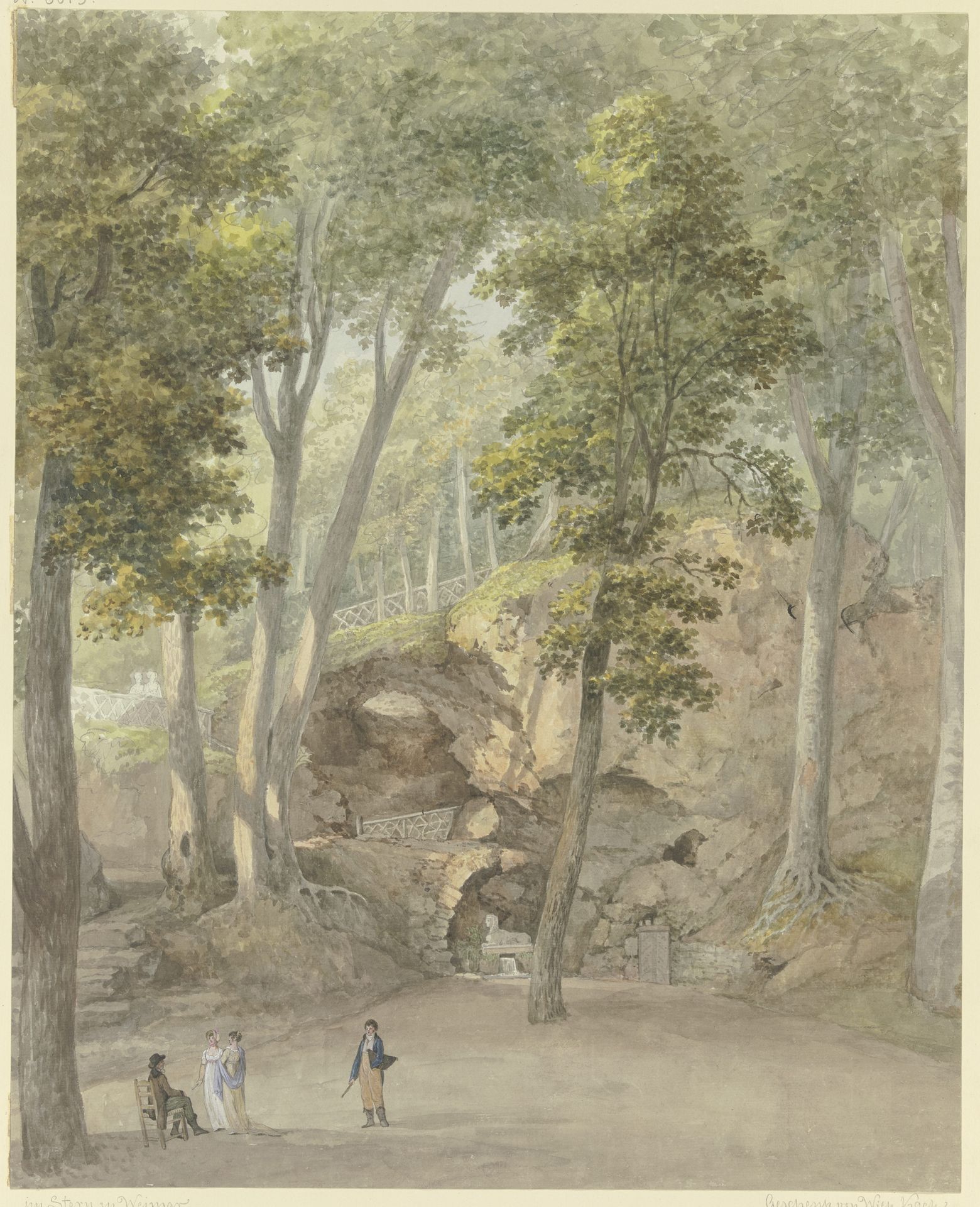 Die Grotte der Sphinx im Park zu Weimar by Georg Melchior Kraus