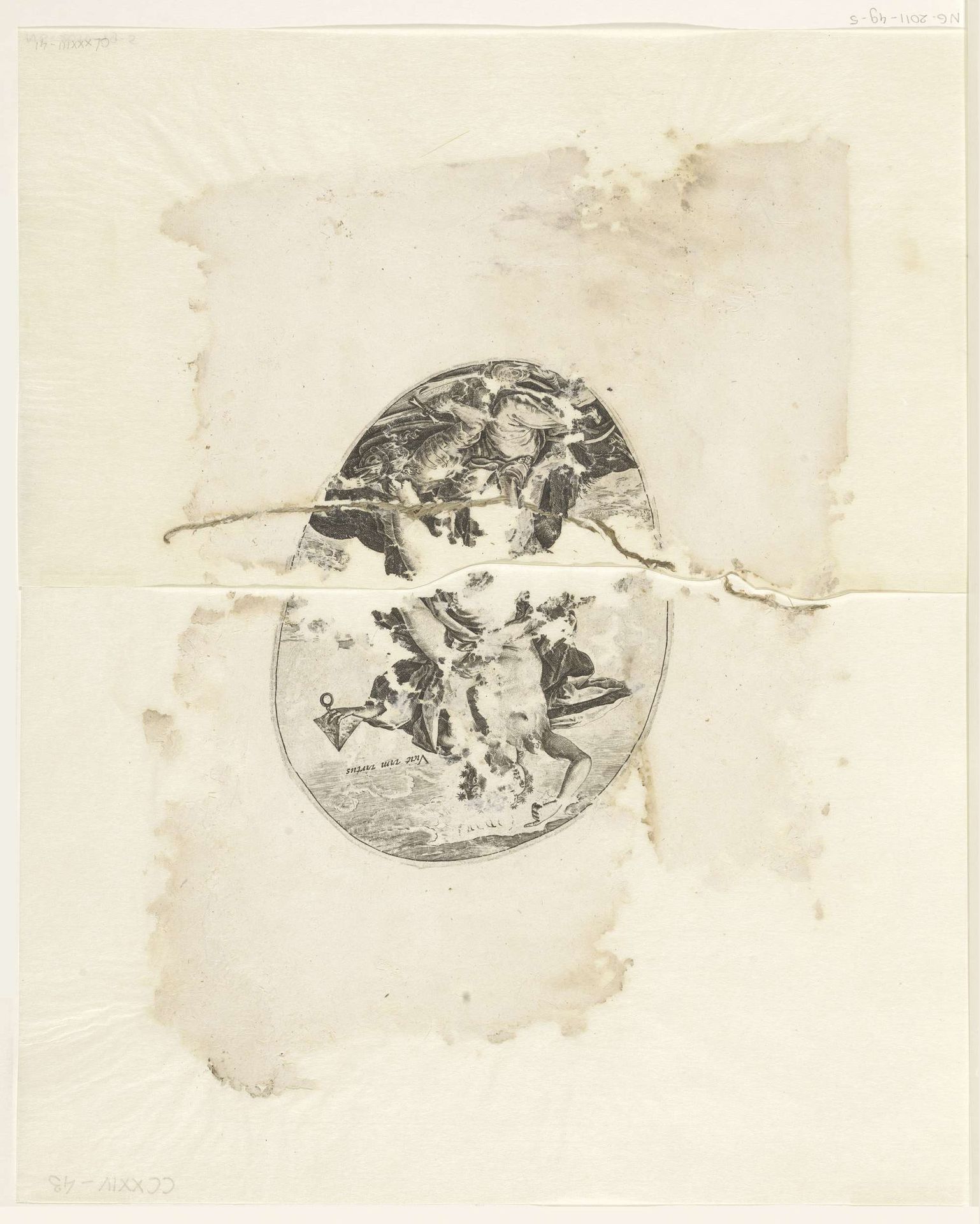 Deugd overwint de oorlog by Hendrick Goltzius