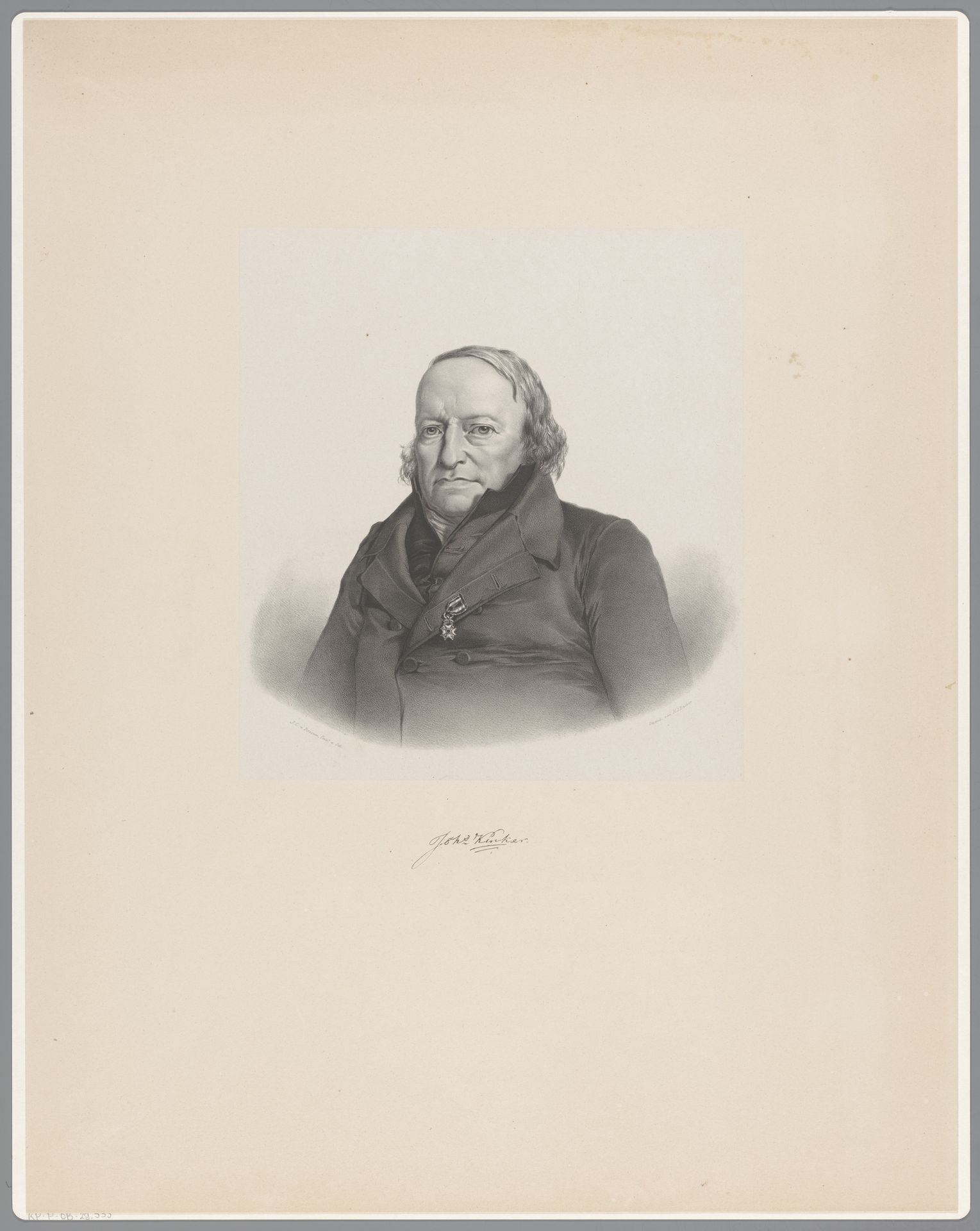 Portret van Johannes Kinker by Jan Cornelis van Rossum