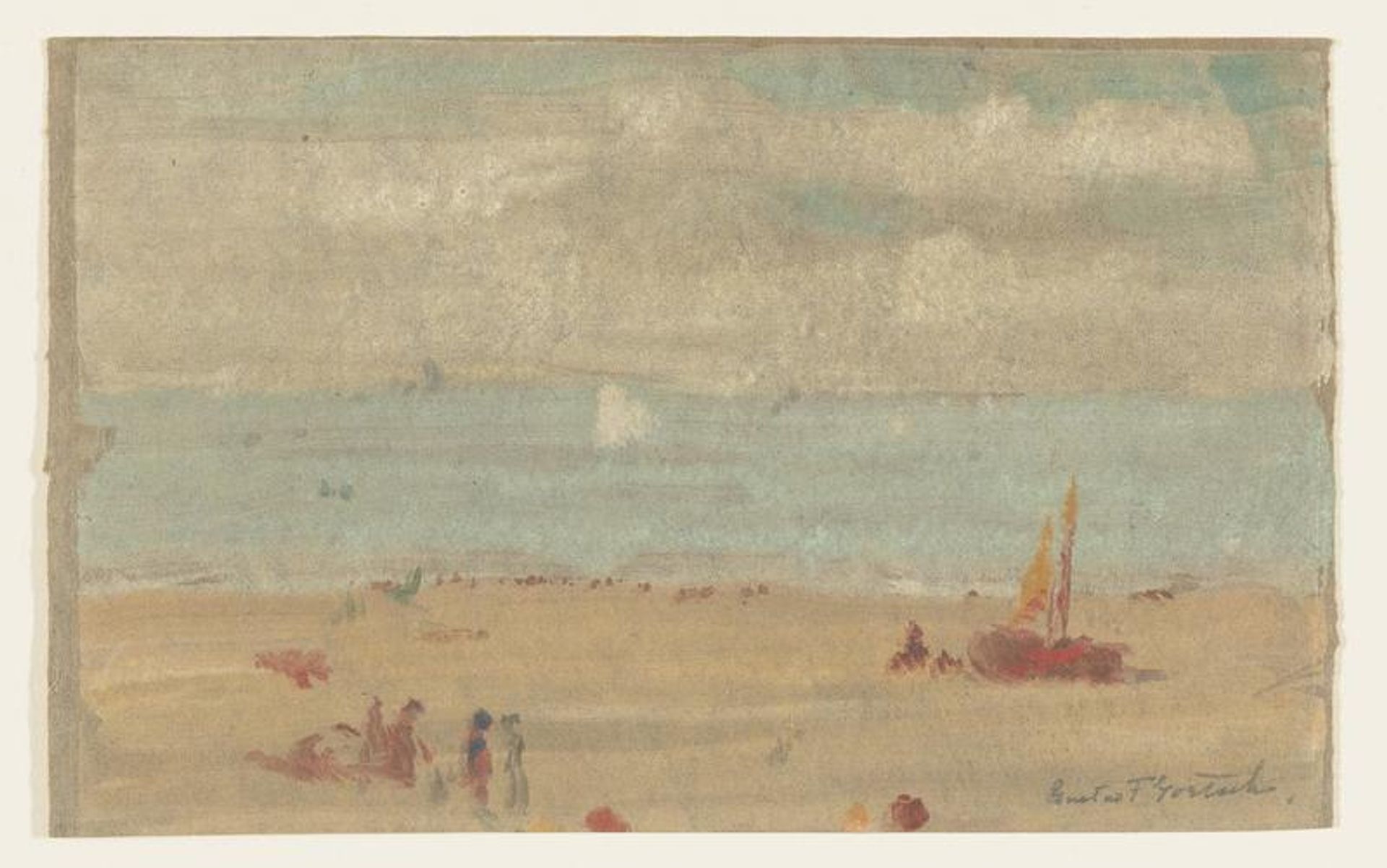 Beach Scene by Gustav Goetsch