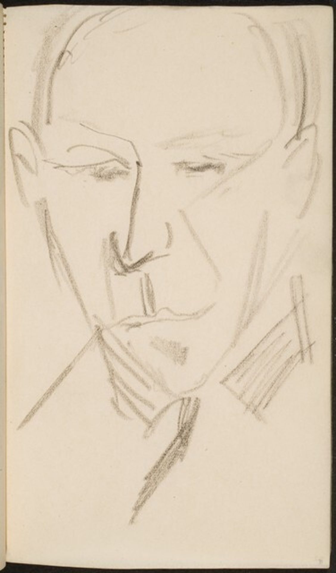 männliche Bildnisstudie  (Male Portrait Study) [p. 31] by Max Beckmann