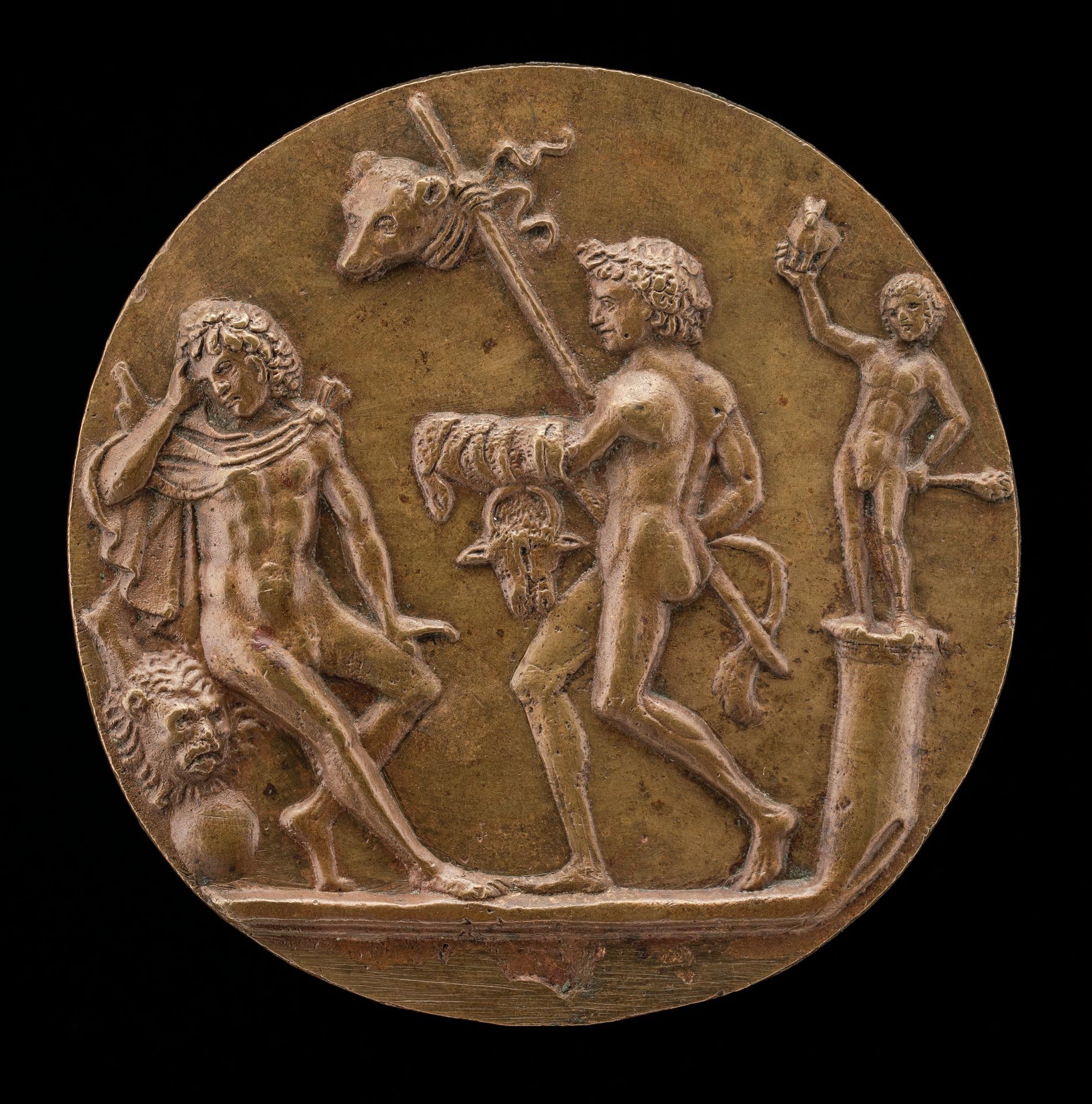 Hercules (?) with Bacchic Figures by Master IO.F.F.