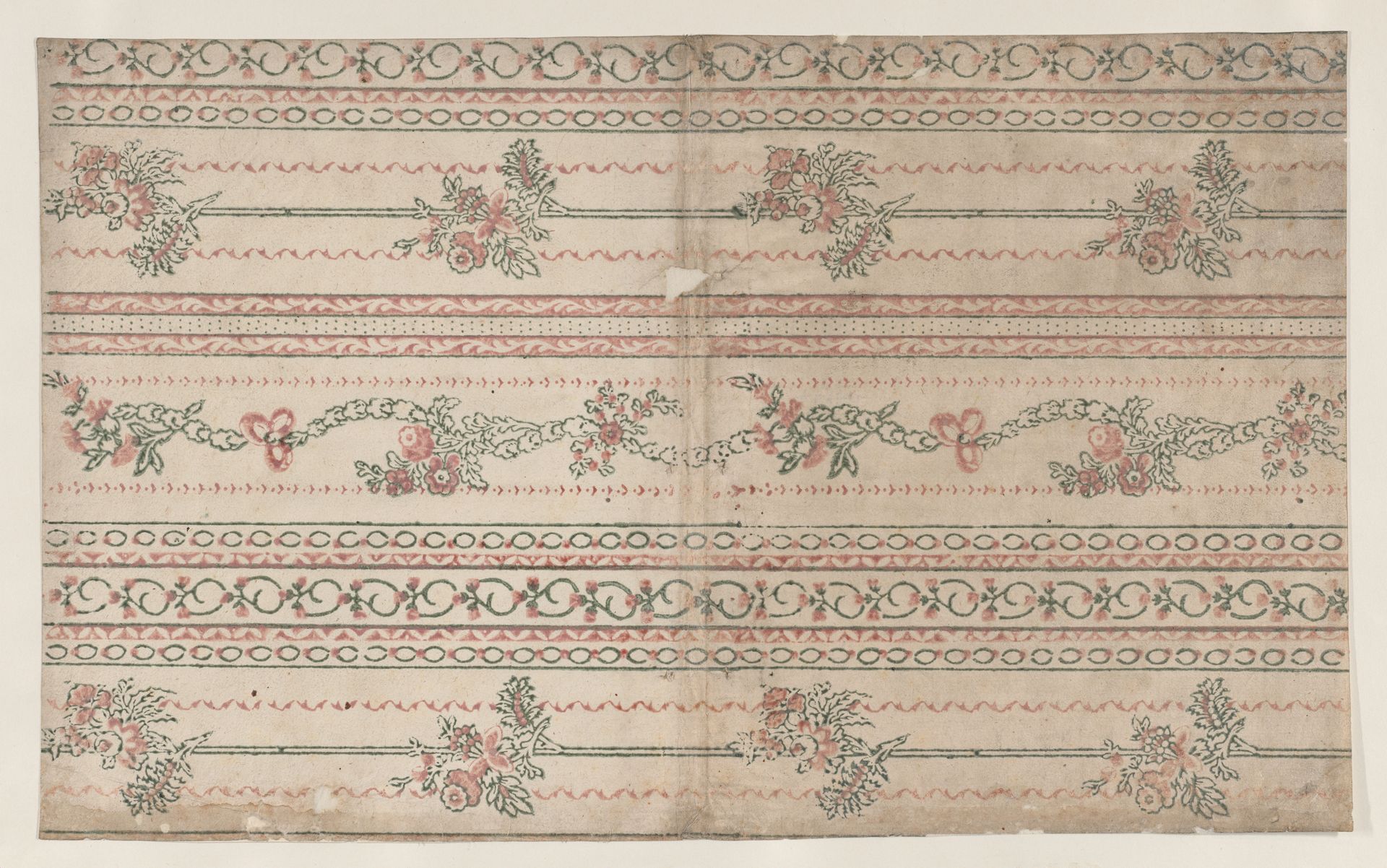 Sheet with garland designs by Anonymous