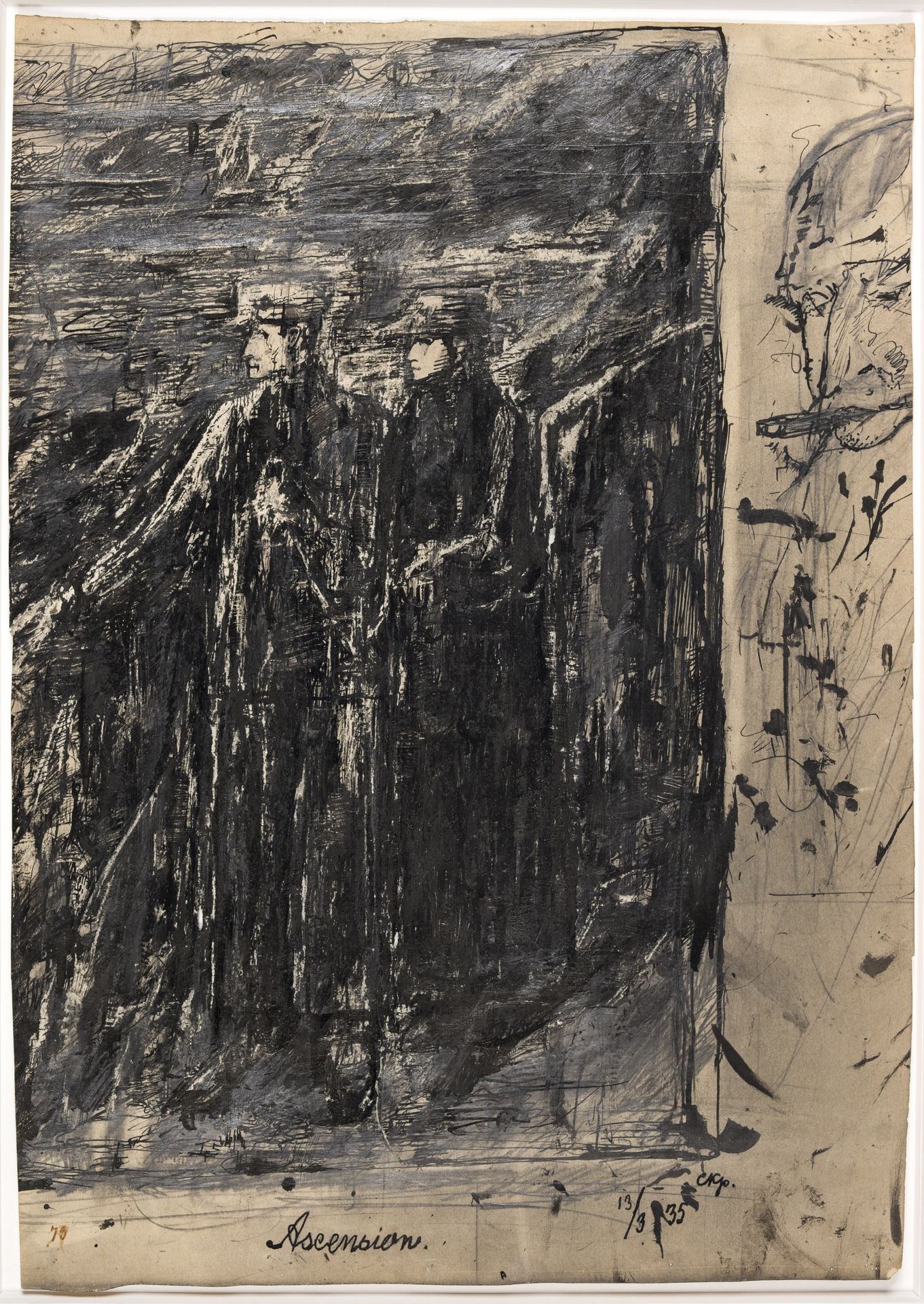 Ascension. Mand og kvinde. Til højre mandshoved med cigar by Christian Kongstad Petersen