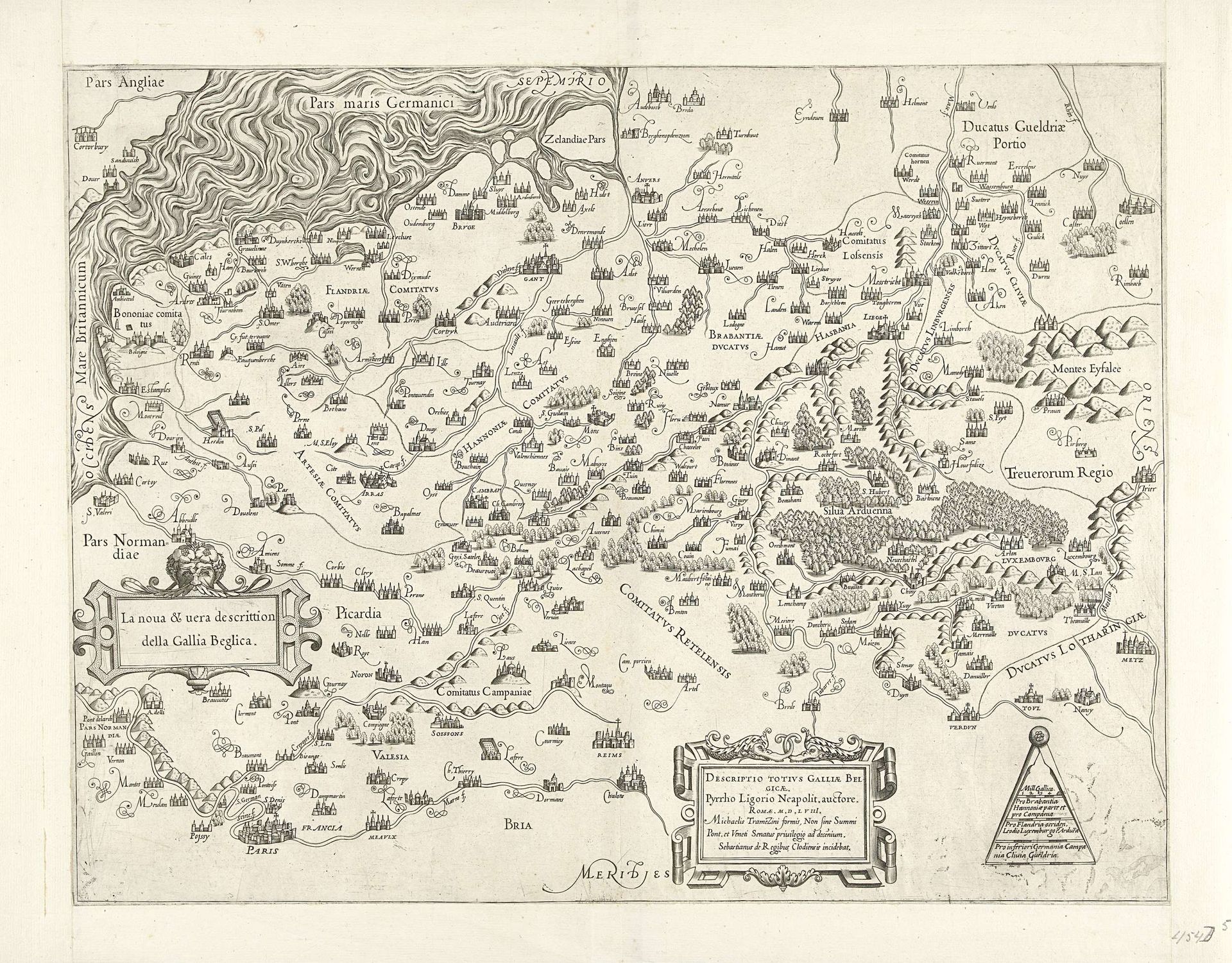 Kaart van België, 1558 by Sebastiano di Re