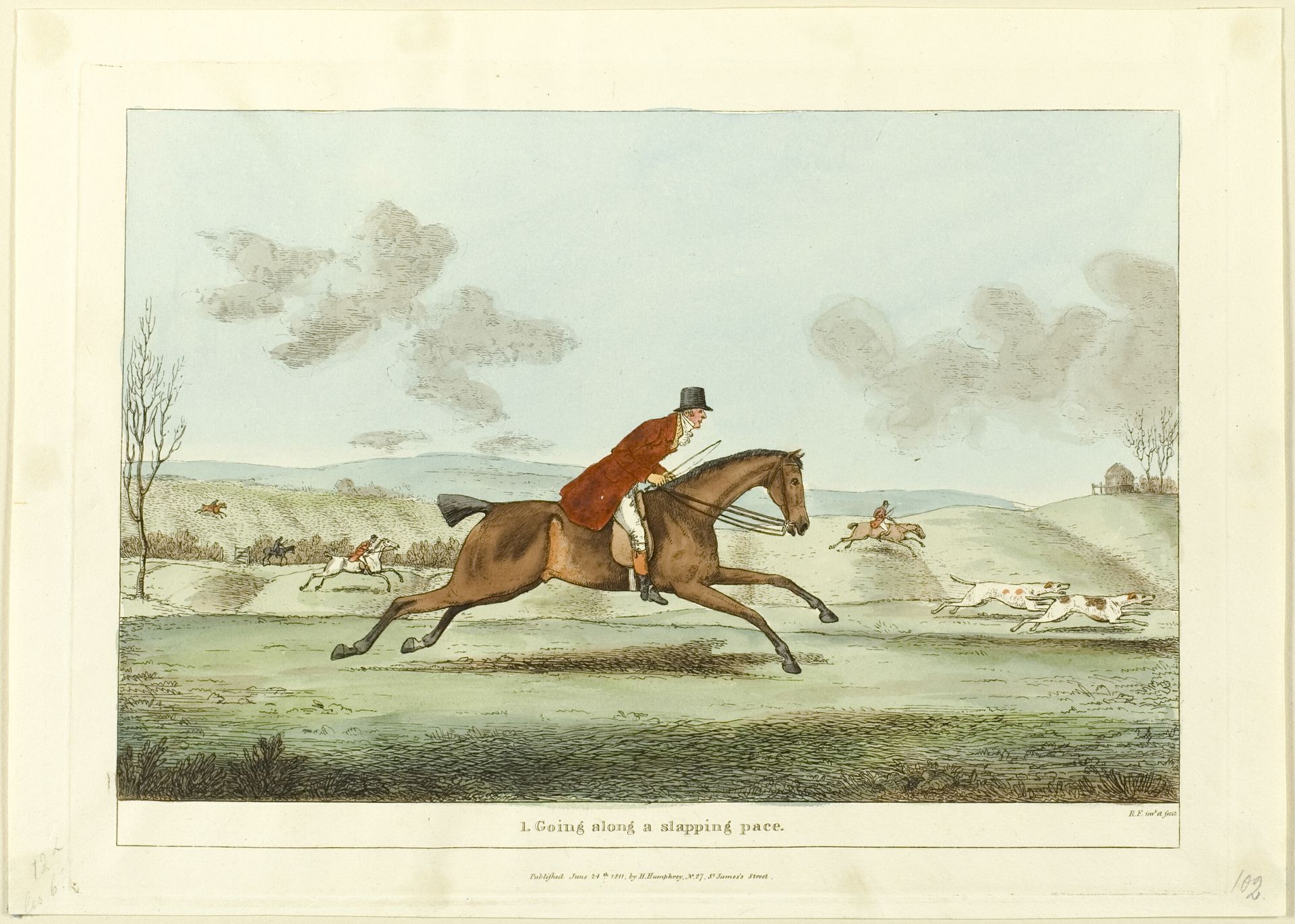 Going Along a Slapping Pace, plate one from Indispensable Accomplishments by Sir Robert Frankland