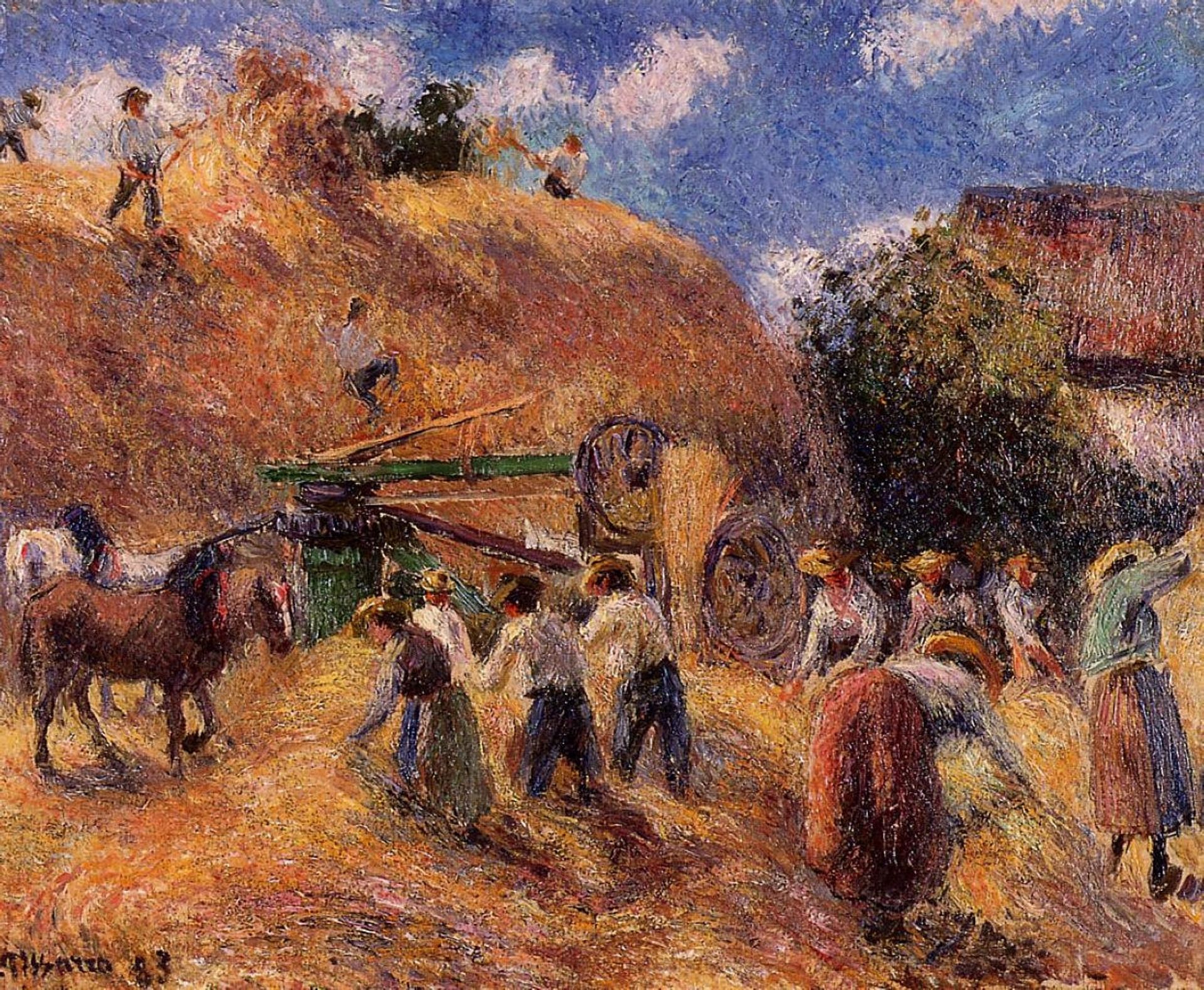 The Harvest by Camille Pissarro
