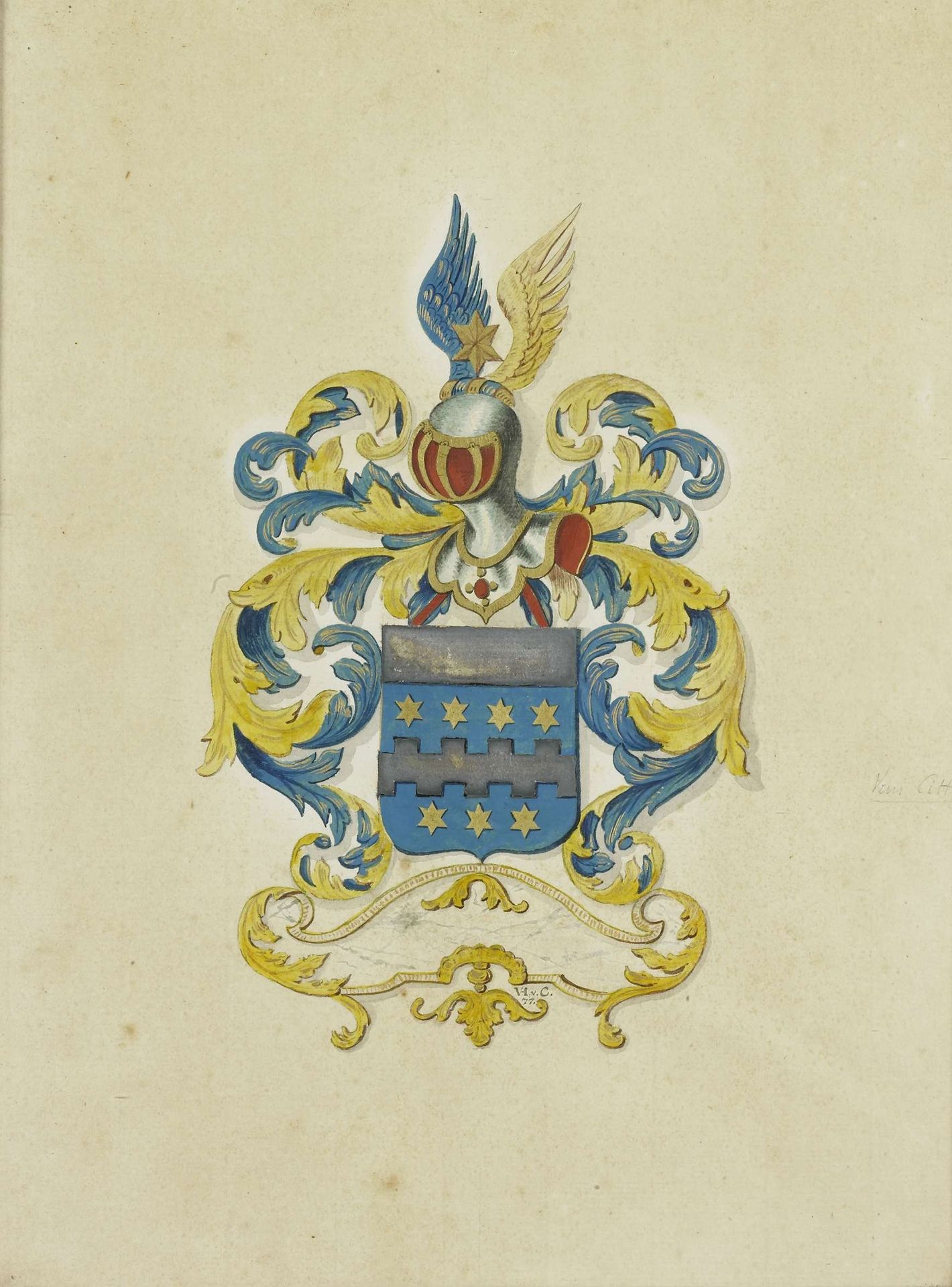 Het wapen van de familie van Citters by Anonymous