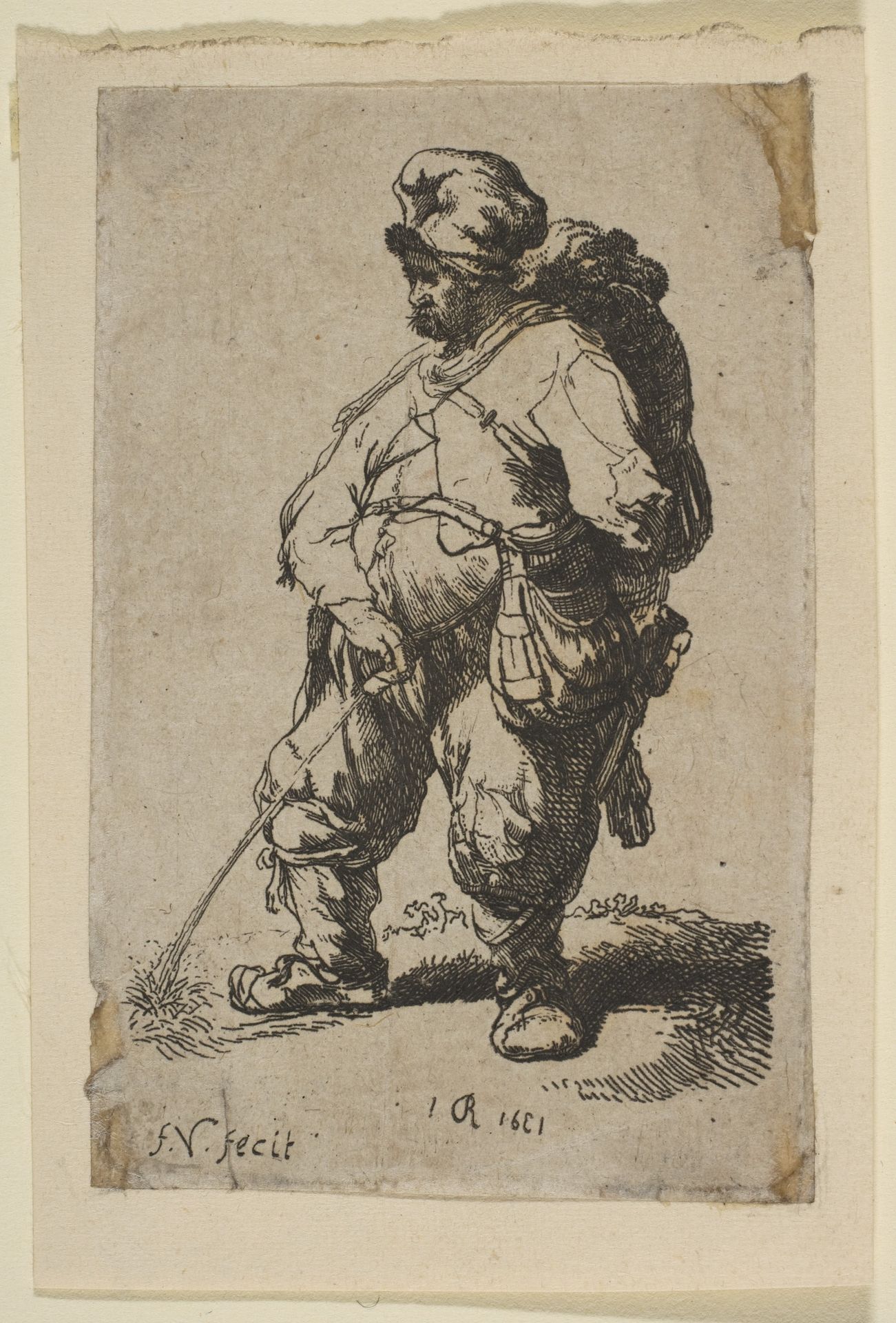 A Man Making Water by François Vivares