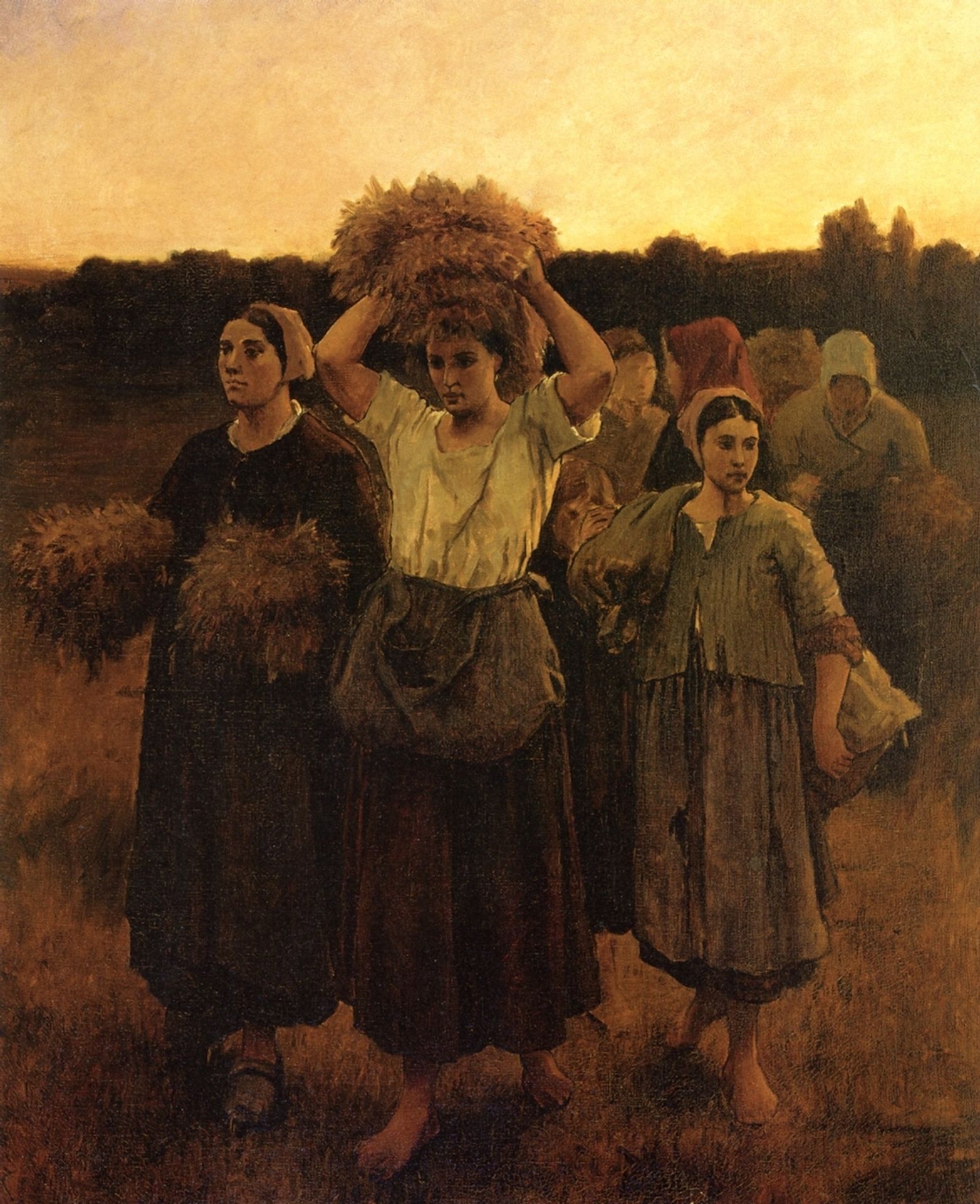 The Recall of the Gleaners (study) by Jules Breton