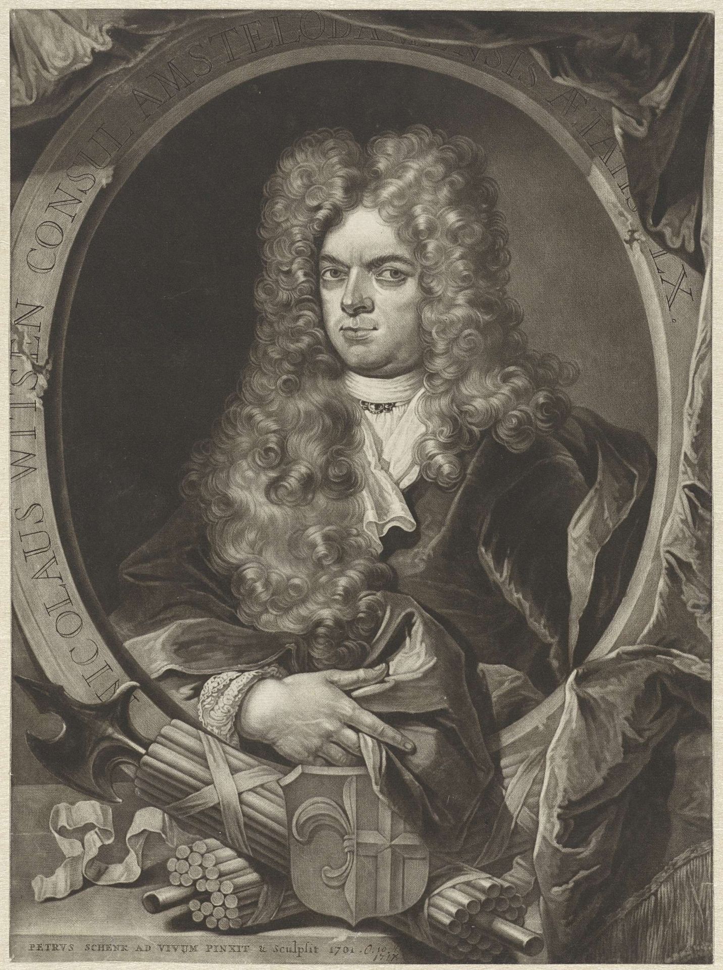 Portret van Nicolaes Cornelisz. Witsen by Pieter Schenk
