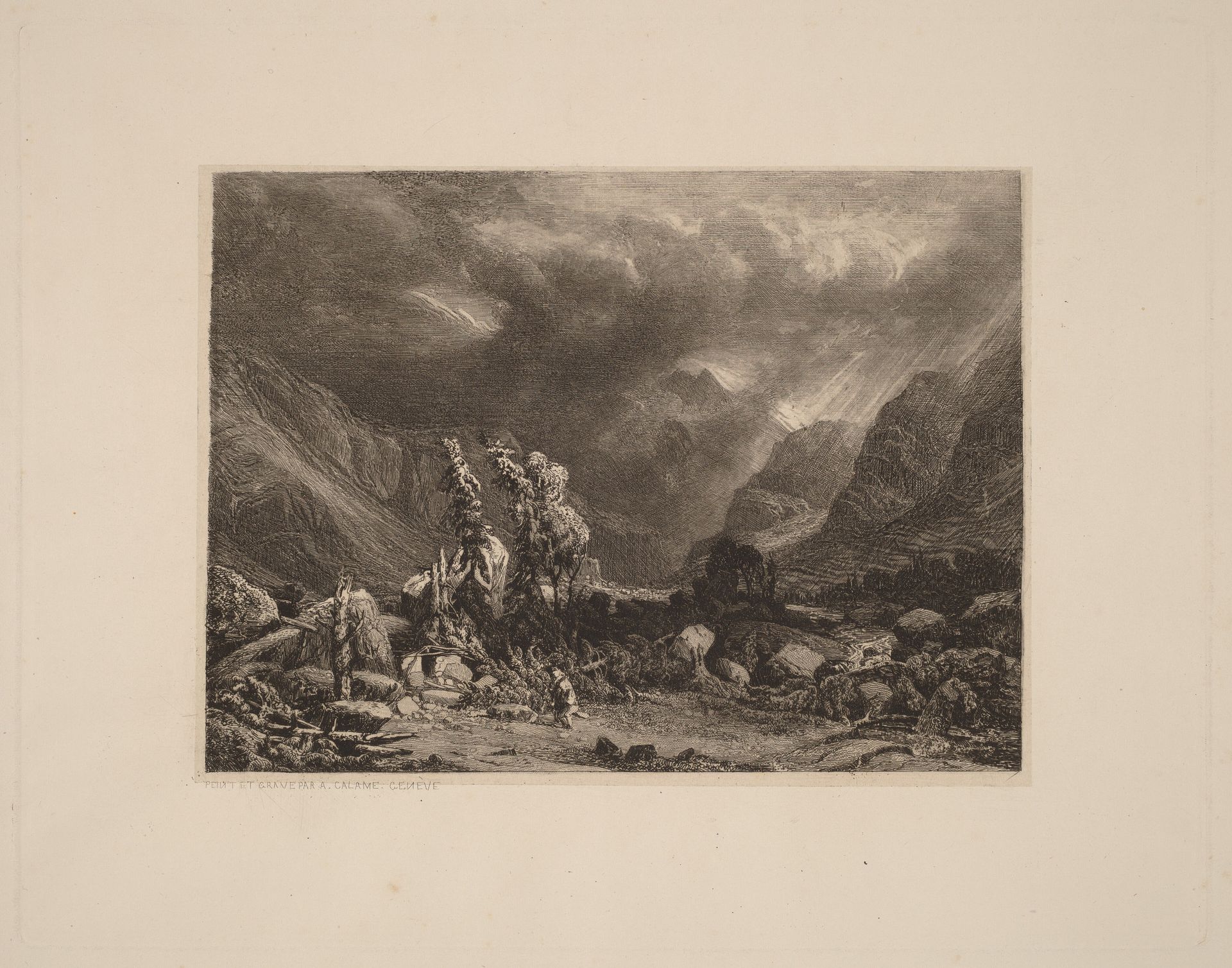 Storm in the Mountains by Alexandre Calame