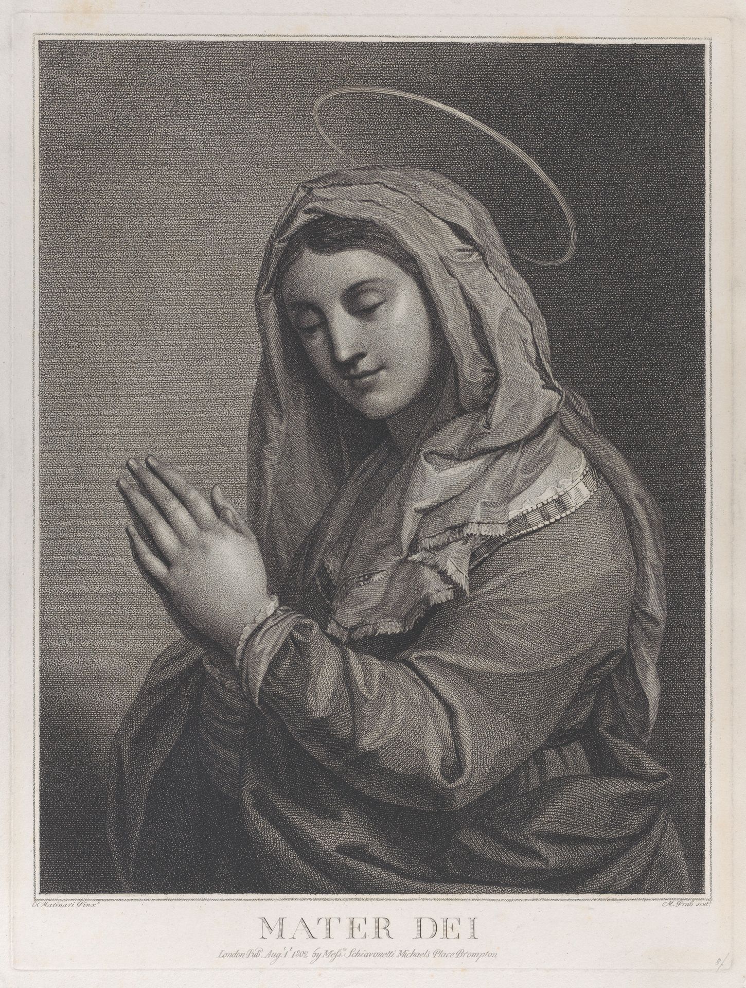 Mater Dei, the Virgin in prayer towards the left by Anonymous