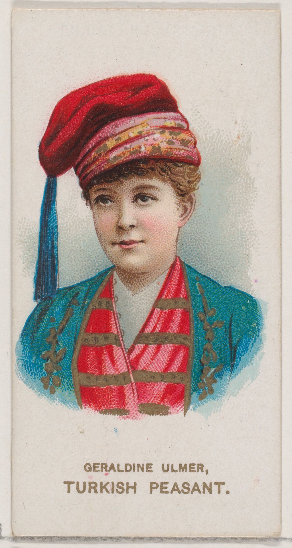 Geraldine Ulmer as Turkish Peasant, from the set Actors and Actresses, Second Series (N71) for Duke brand cigarettes by W. Duke, Sons & Co.