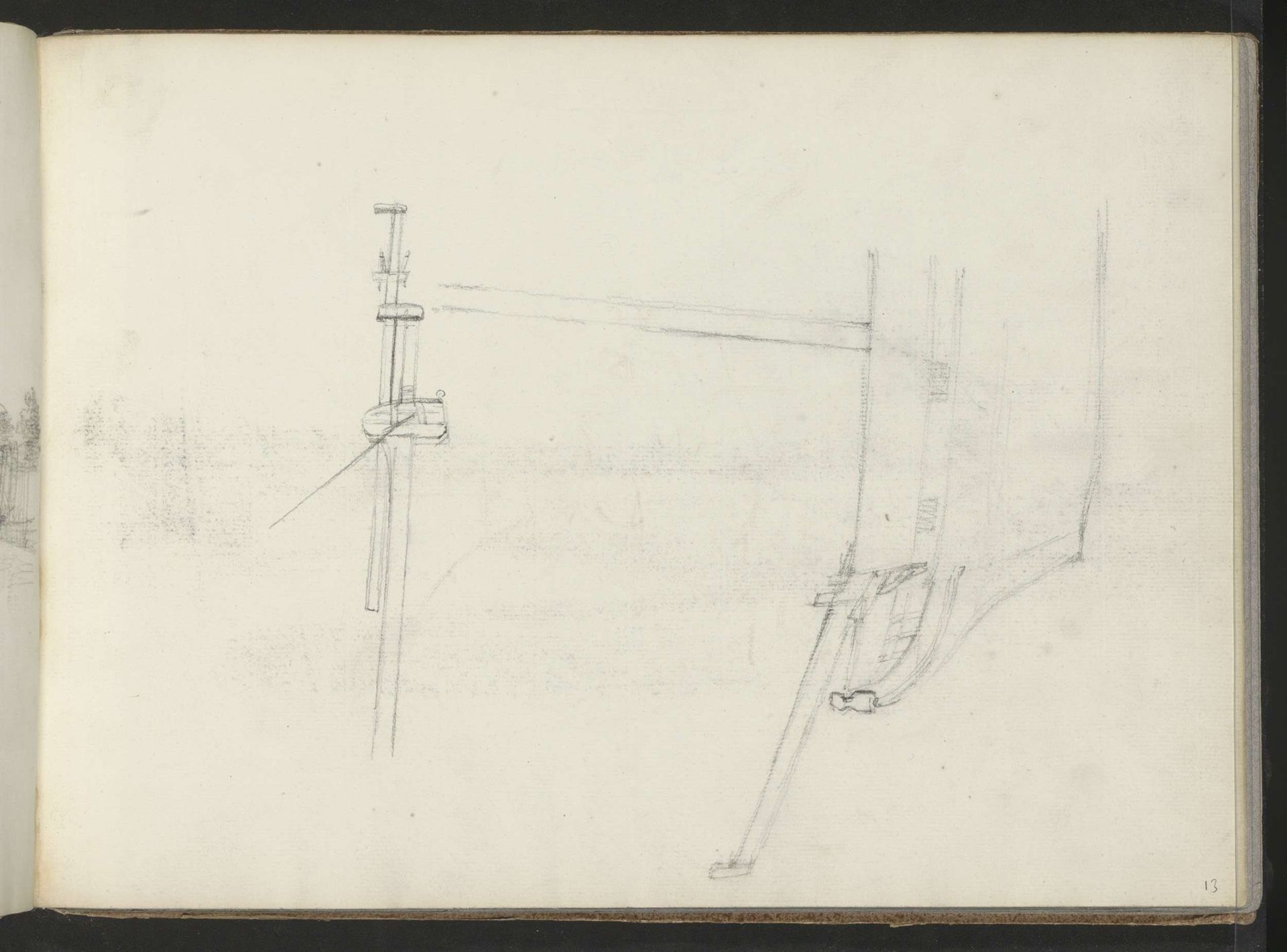 Boegspriet van een zeilschip by Sybrand Altmann