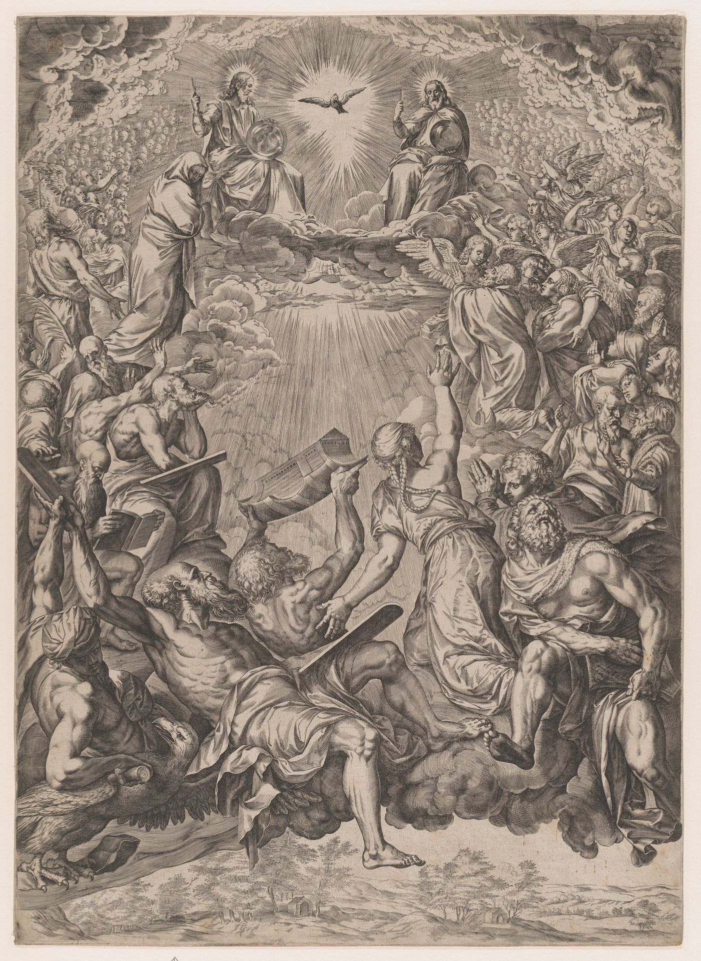 The Adoration of the Trinity by Cornelis Cort
