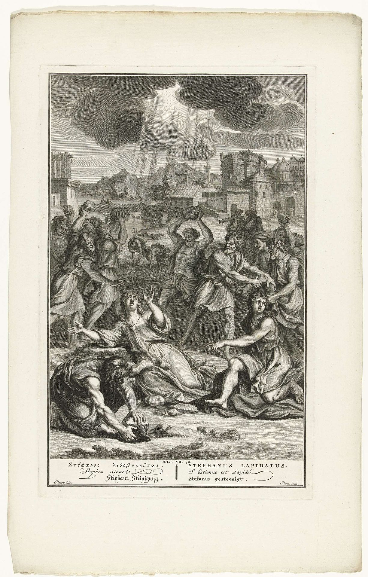 Steniging van Stefanus by Willem de Broen
