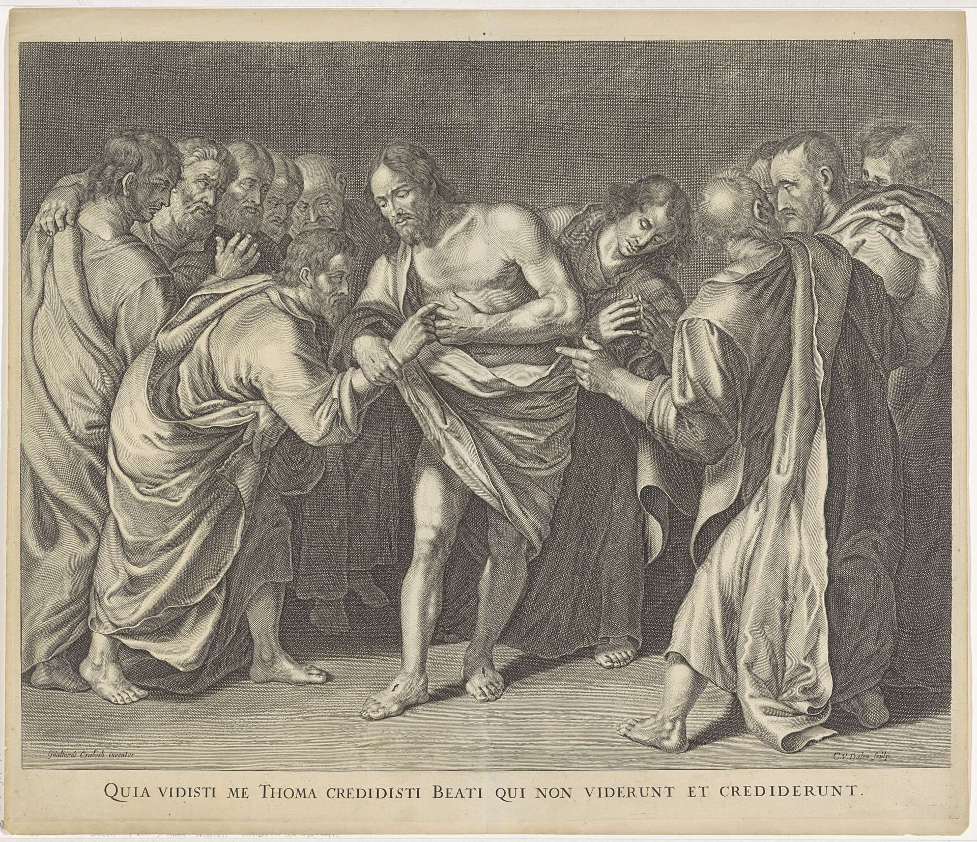 Ongelovige Tomas by Cornelis van Dalen I