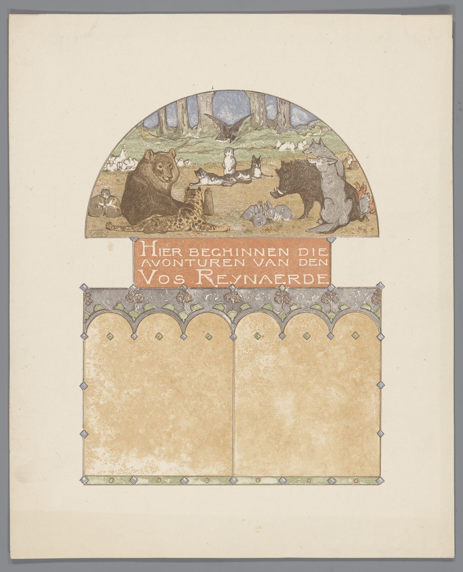 Groep dieren uit Reinaert de Vos by Bernard Willem Wierink