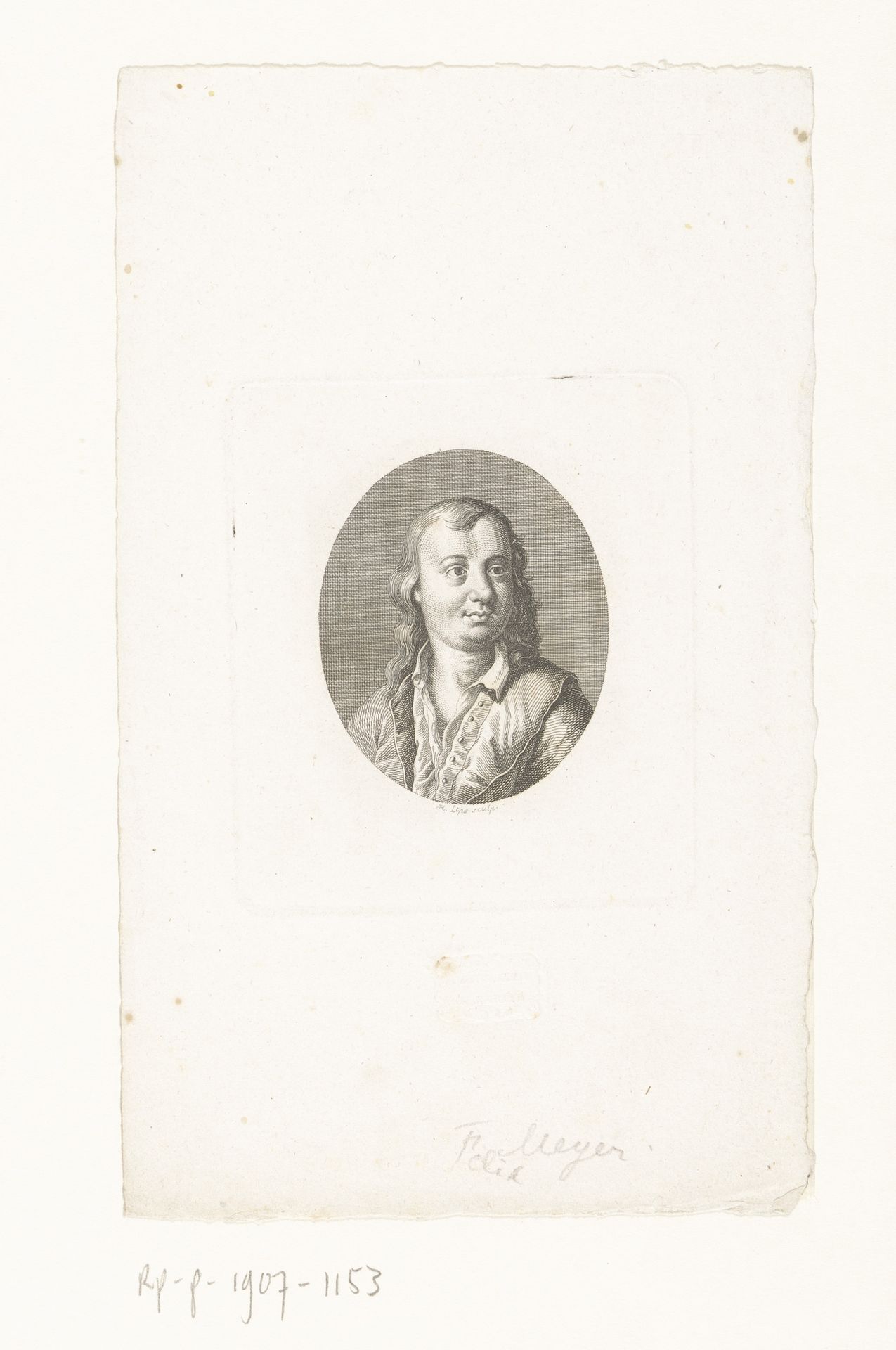 Portret van Felix Meyer by Johann Heinrich Lips