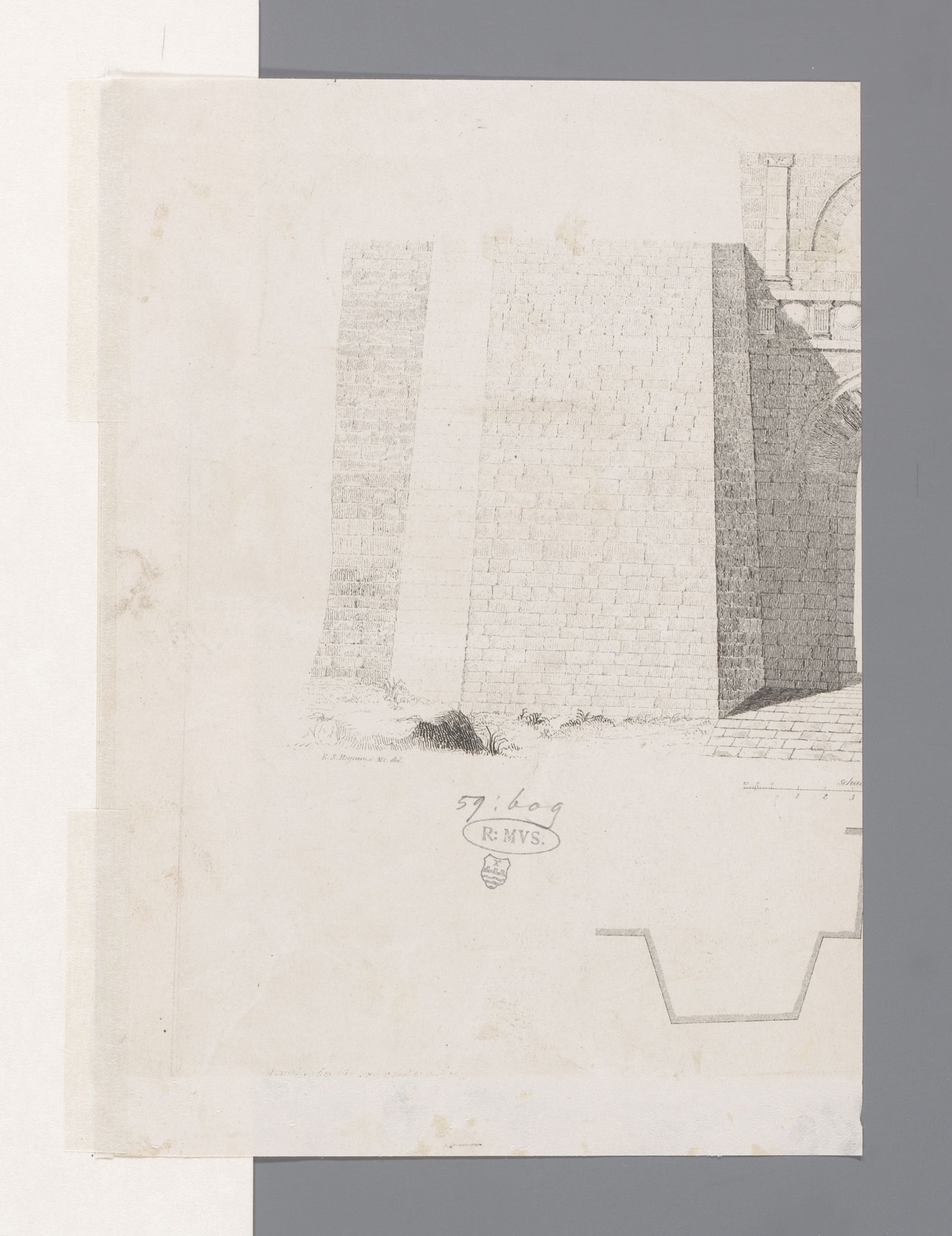 Deel van een gebouw by Egidius Stephanus Heynincx