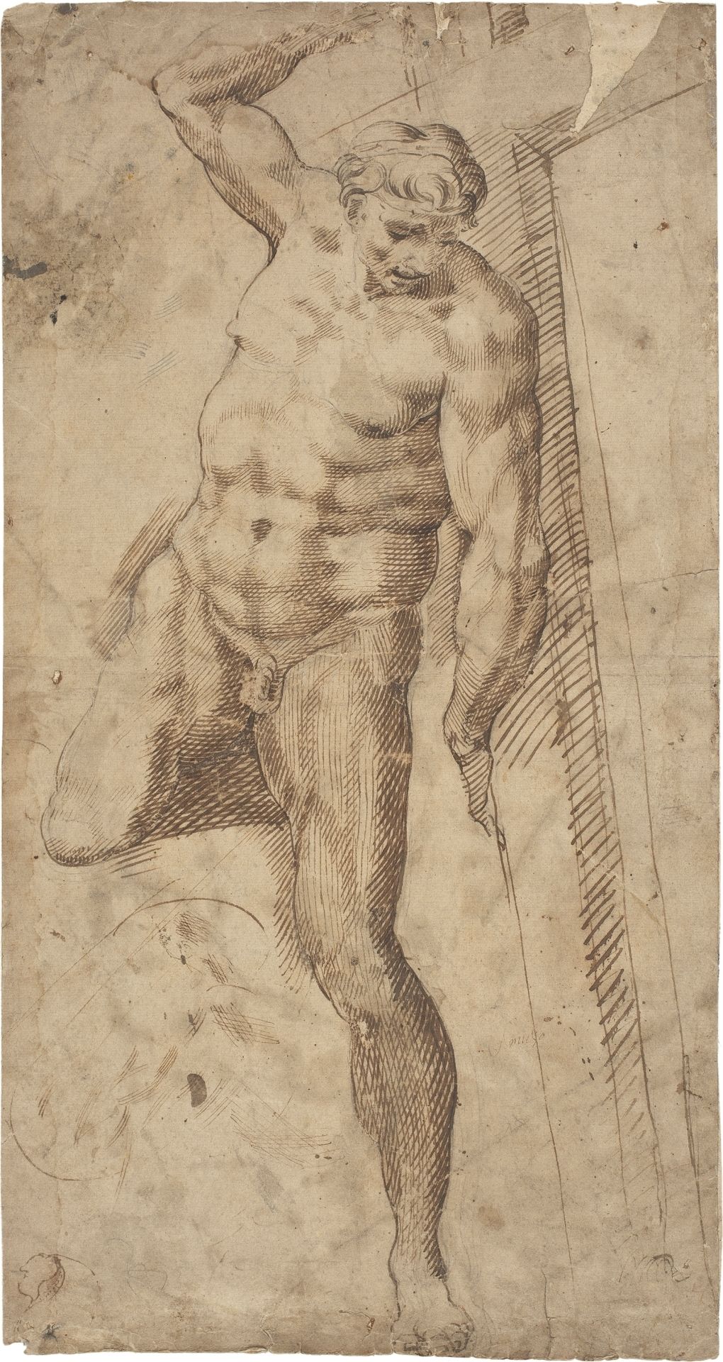 Copy of the Good Thief, From the Last Judgement of Michelangelo by Bartolomeo Passerotti