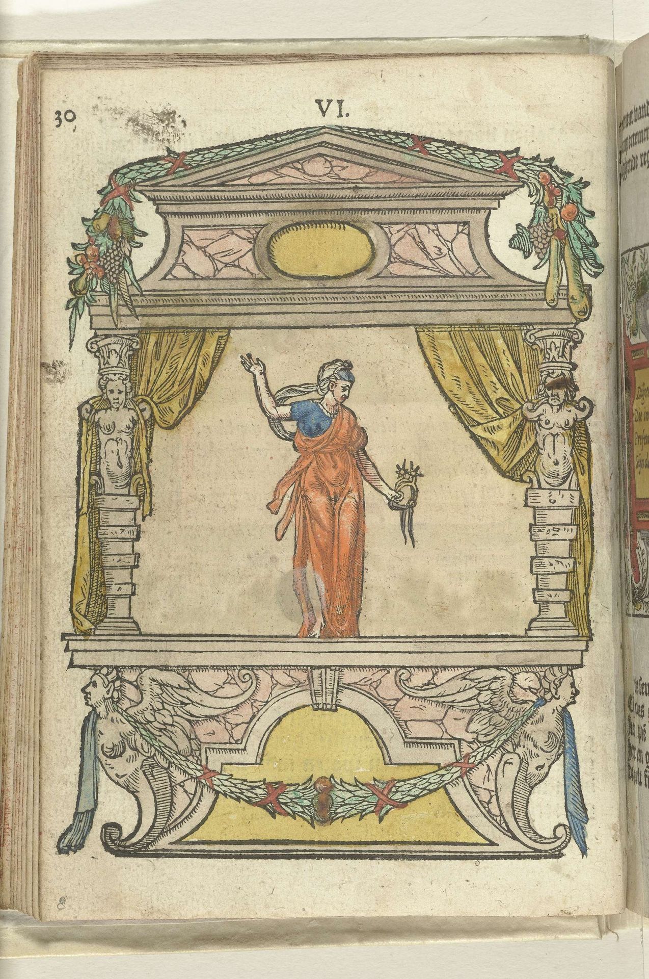 Toneel met personificatie van de Vlijt (Diligentia), 1578 by Antoni van Leest