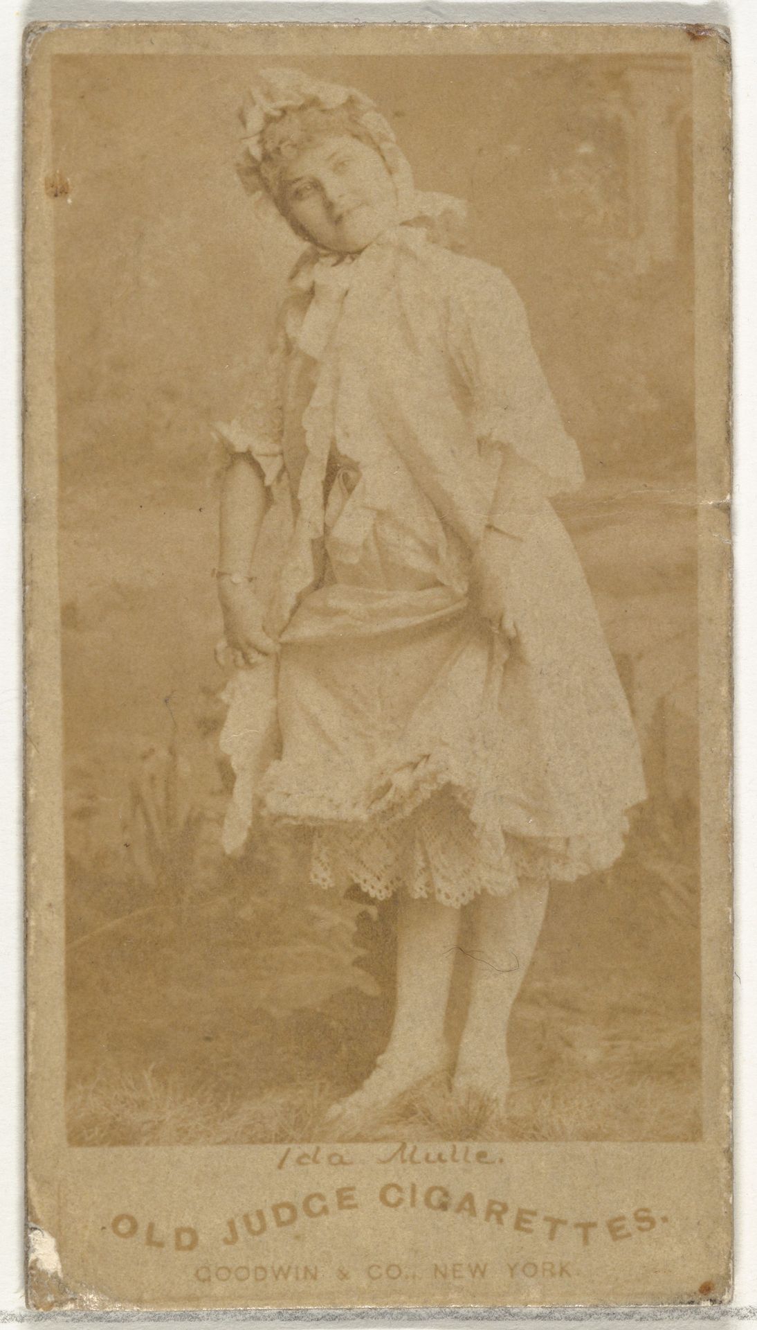 Ida Mulle, from the Actors and Actresses series (N171) for Old Judge Cigarettes by Goodwin & Company