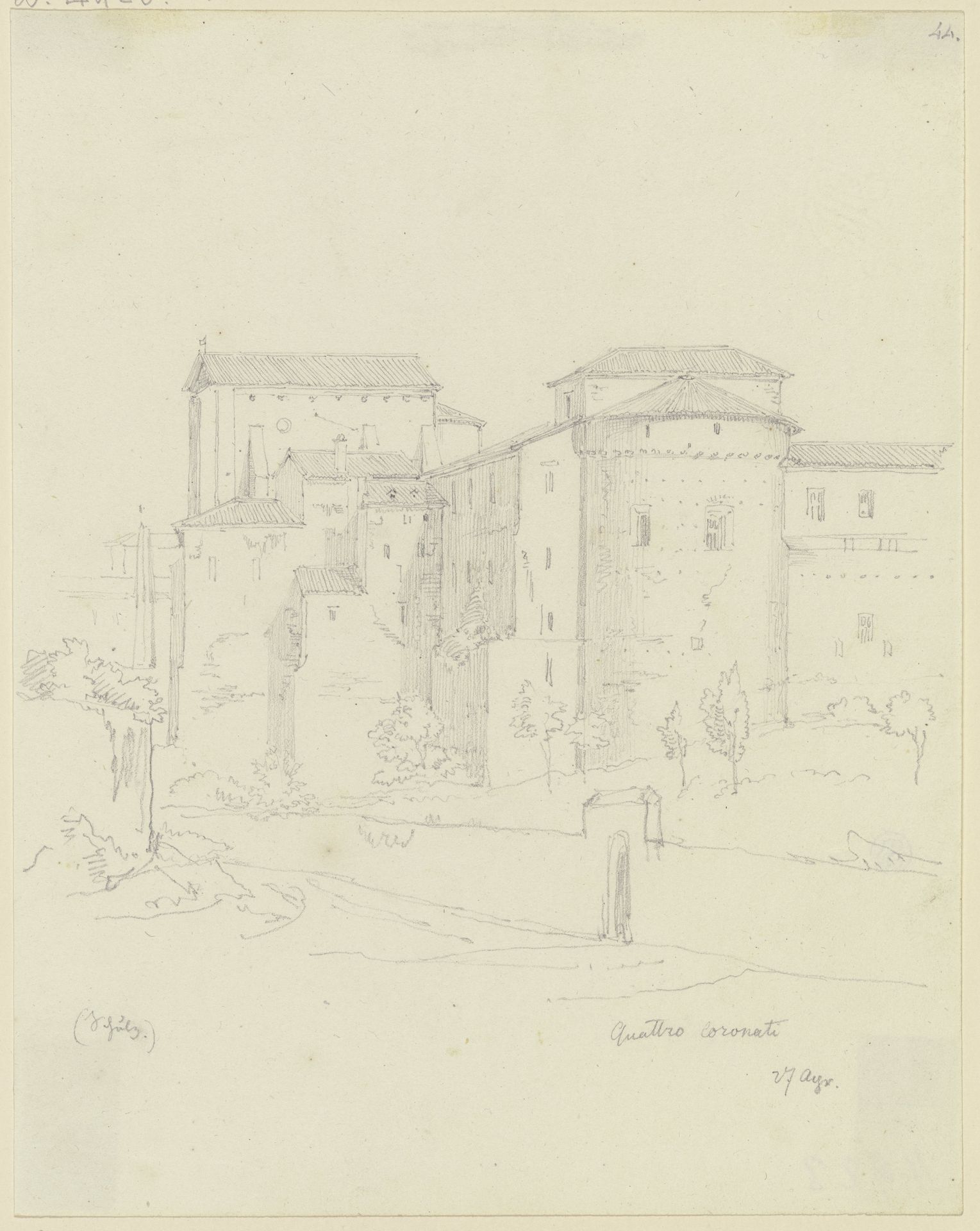 Santi Quattro Coronati in Rom by Friedrich Maximilian Hessemer