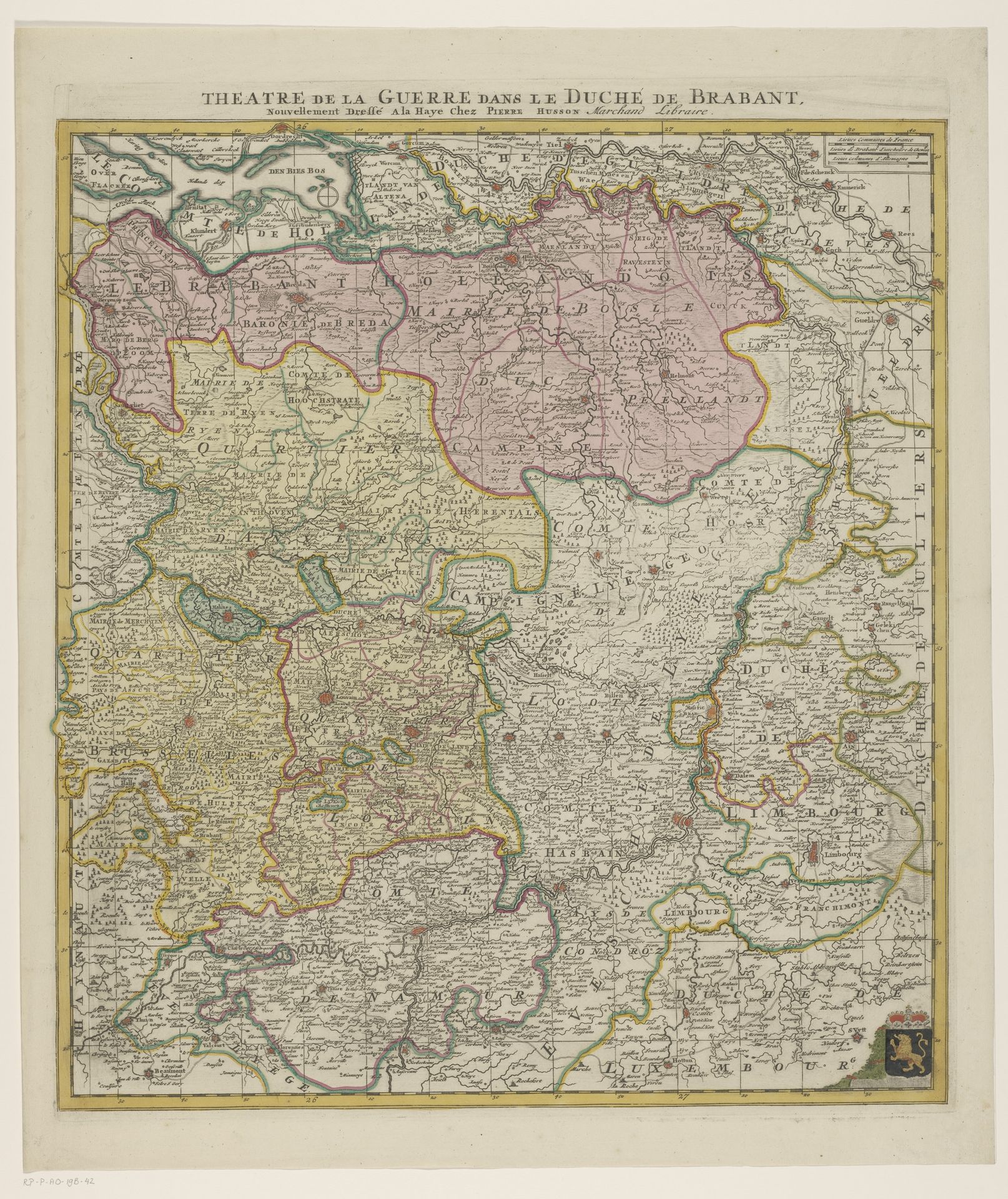 Kaart van het hertogdom Brabant by Anonymous