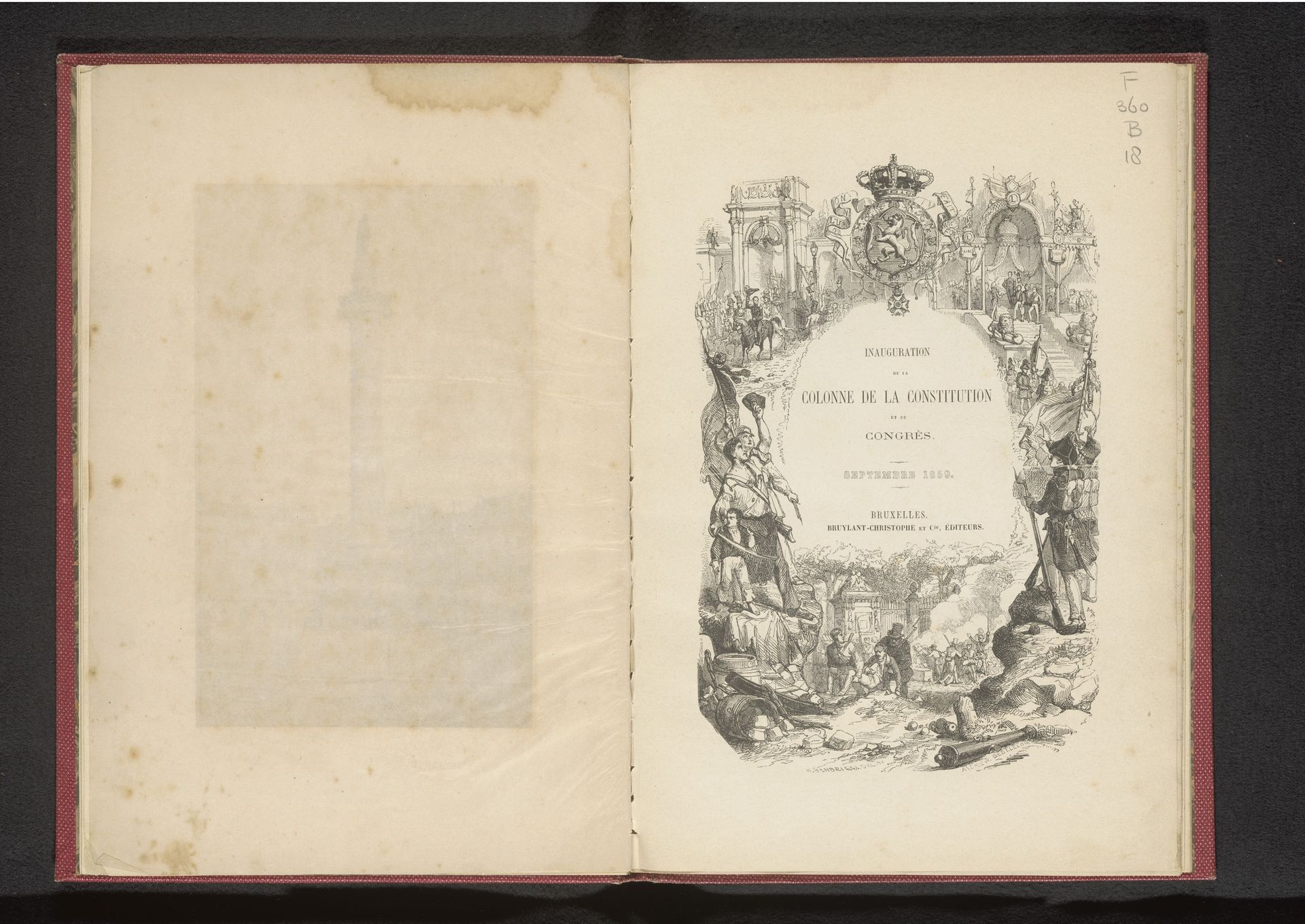 Inauguration de la colonne de la constitution et du congrès, septembre 1859 by Bruylant-Christophe et Compagnie