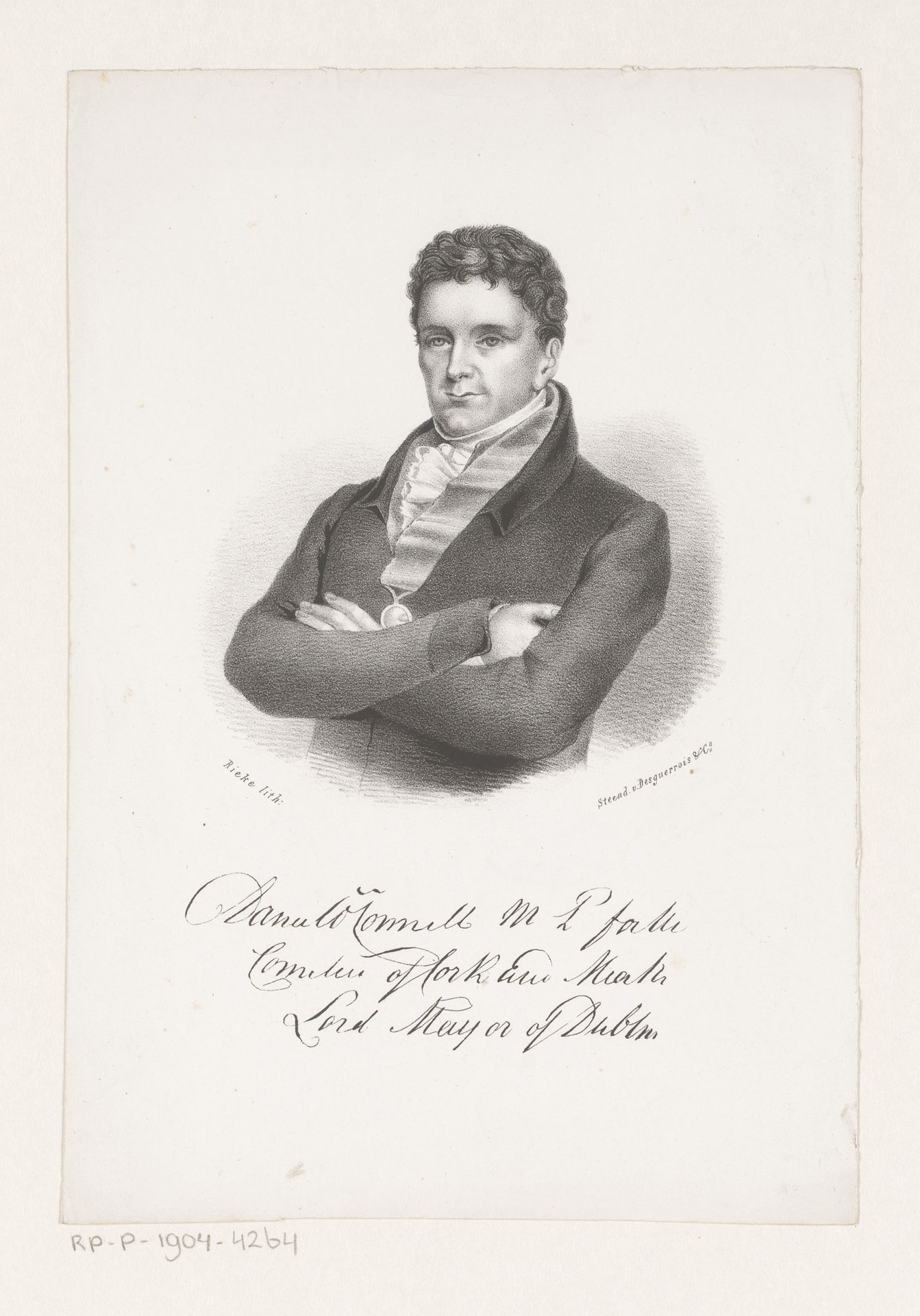 Portret van Daniel O'Connell by Johan George Lodewijk Rieke