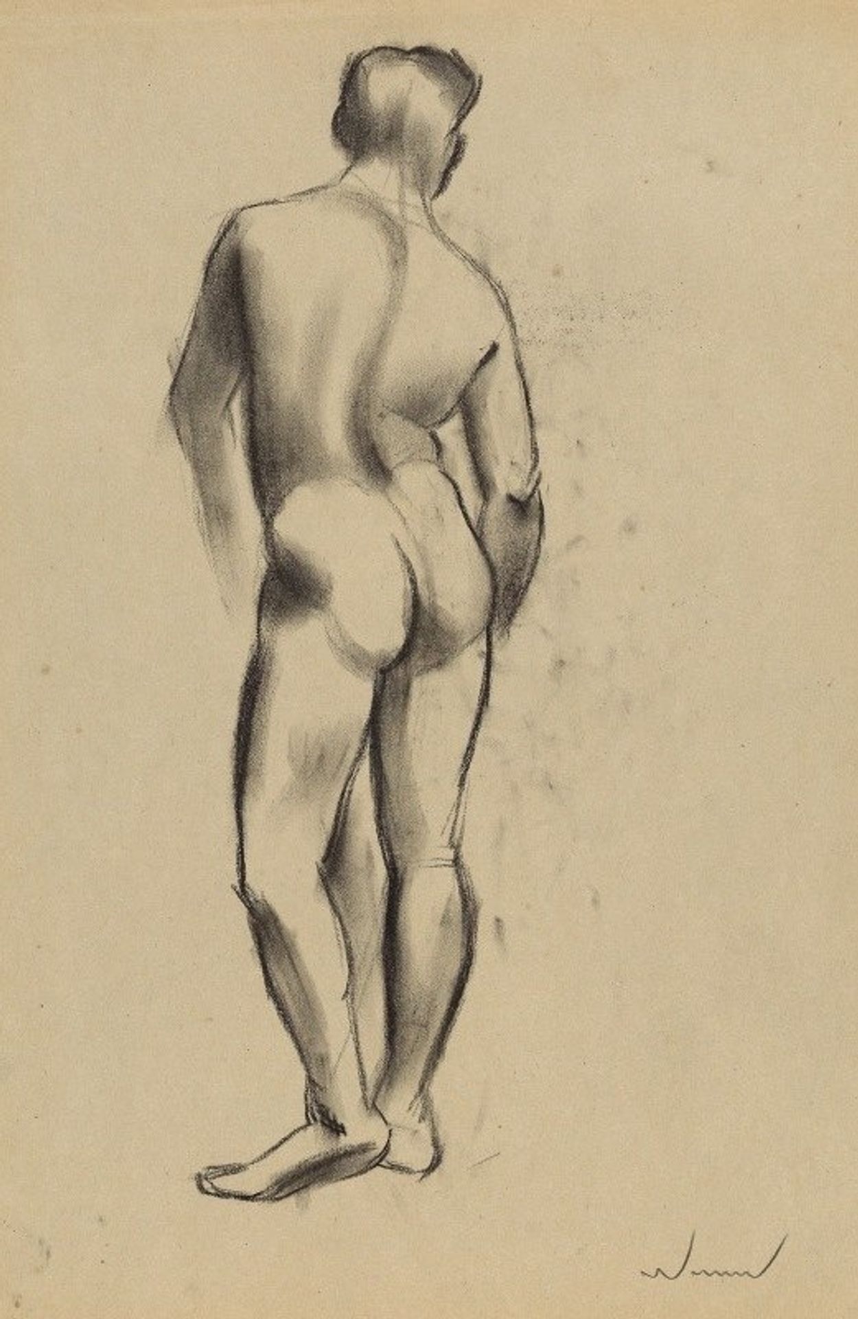 Stehender männlicher Akt II by Karl Wiener