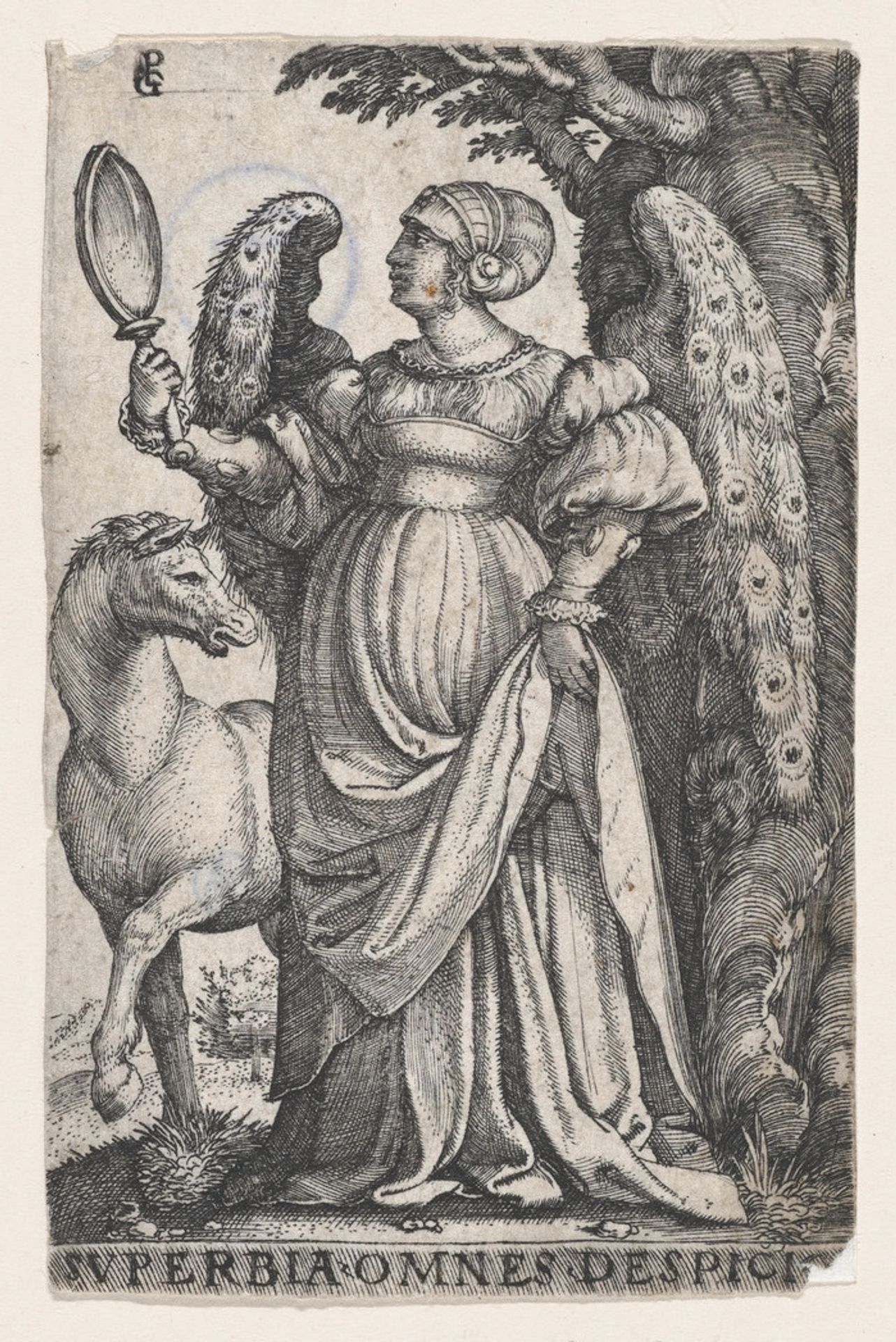 Pride (Superbia), from "The Seven Vices" by Georg Pencz