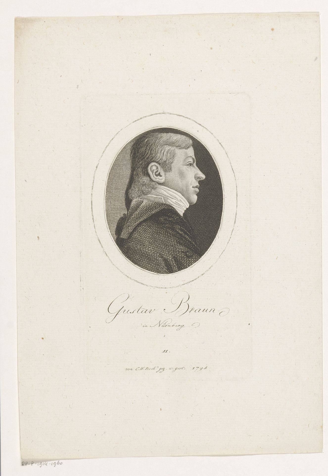 Portret van Gustav Braun by Christoph-Wilhelm Bock
