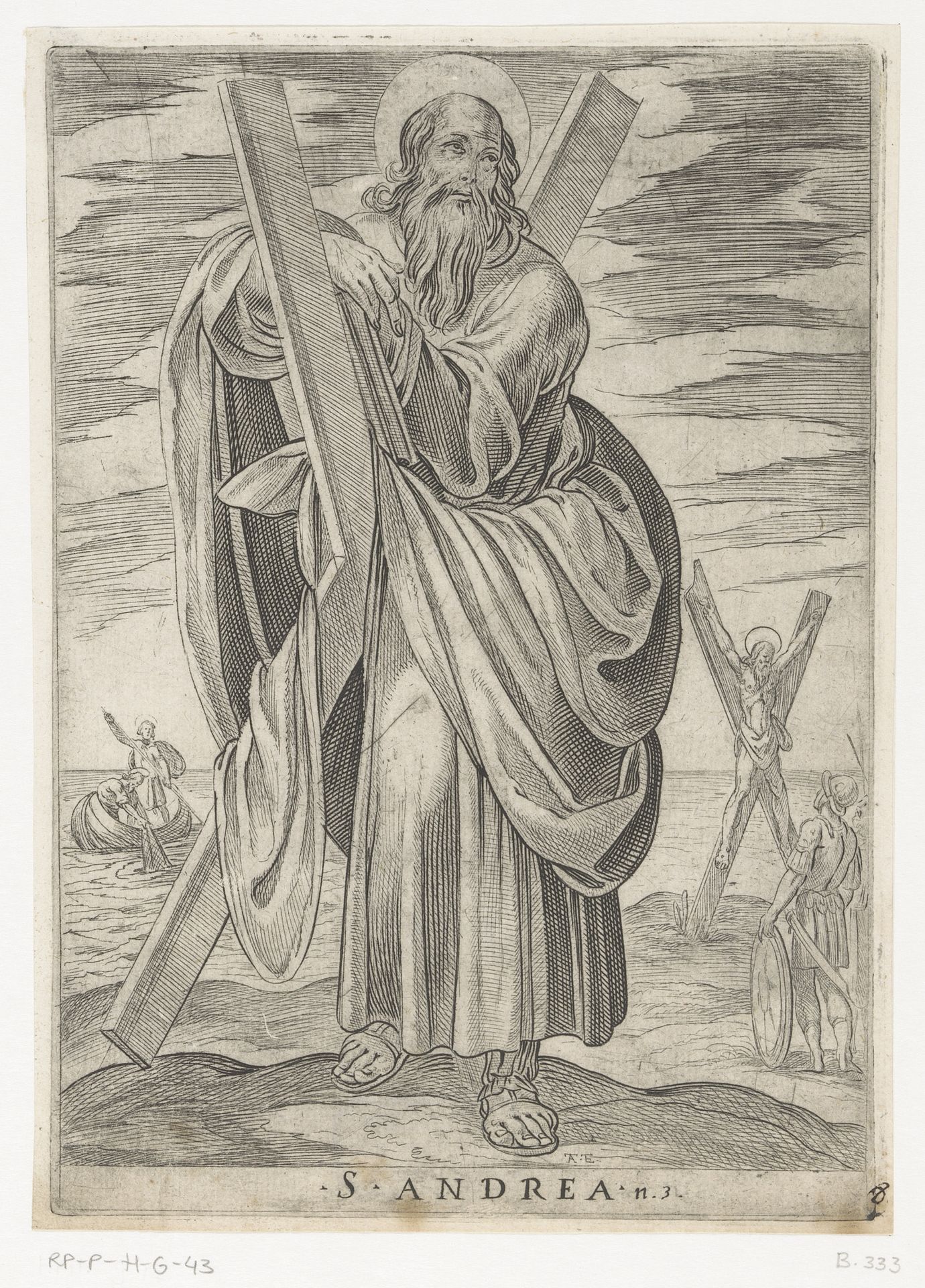 De heilige Andreas by Antonio Tempesta