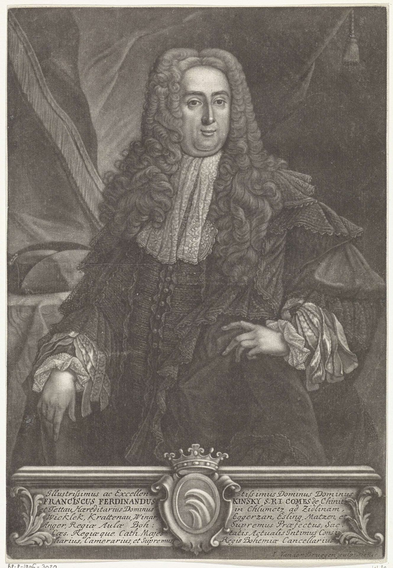 Portret van Franciscus Ferdinand Kinsky by Jan van der Bruggen