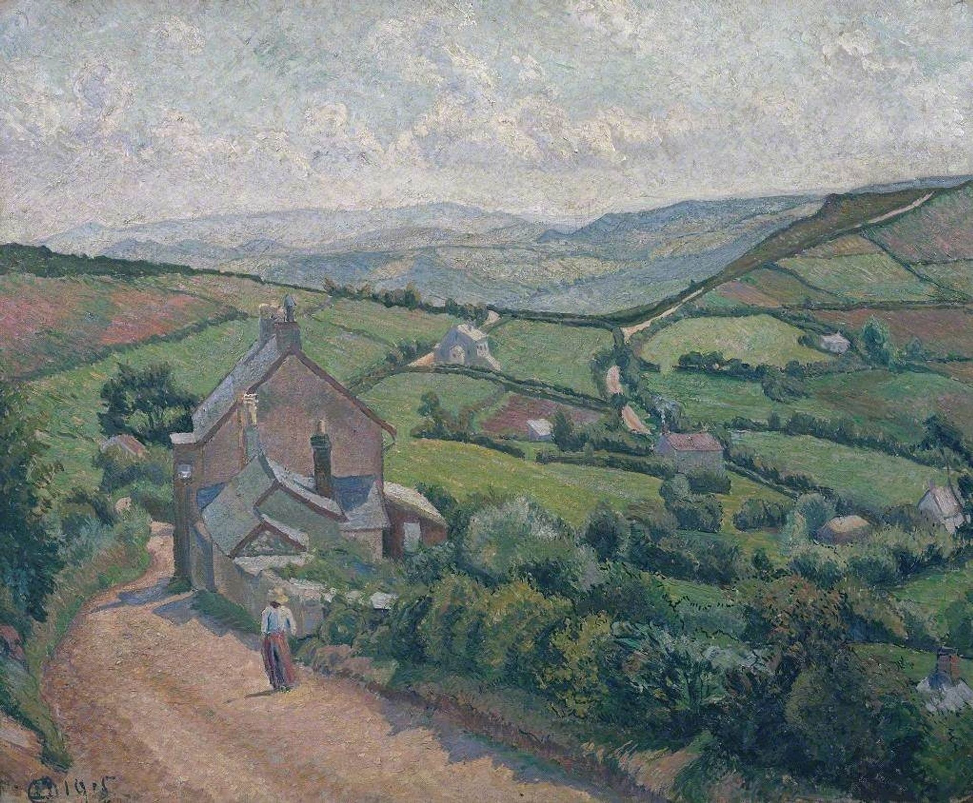 High View, Fish Pond by Lucien Pissarro