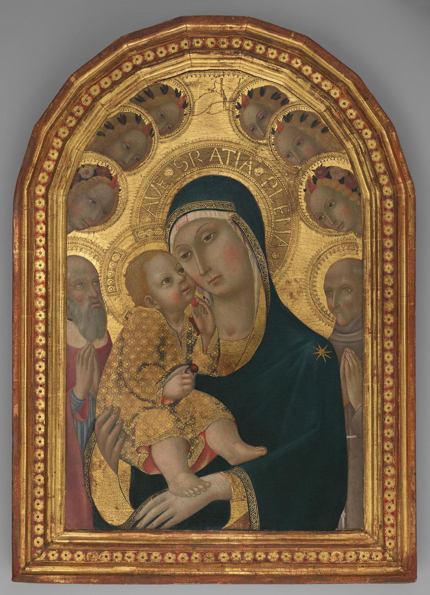 Virgin and Child with Saints Jerome and Bernardino and Angels by Sano di Pietro (Ansano di Pietro di Mencio)