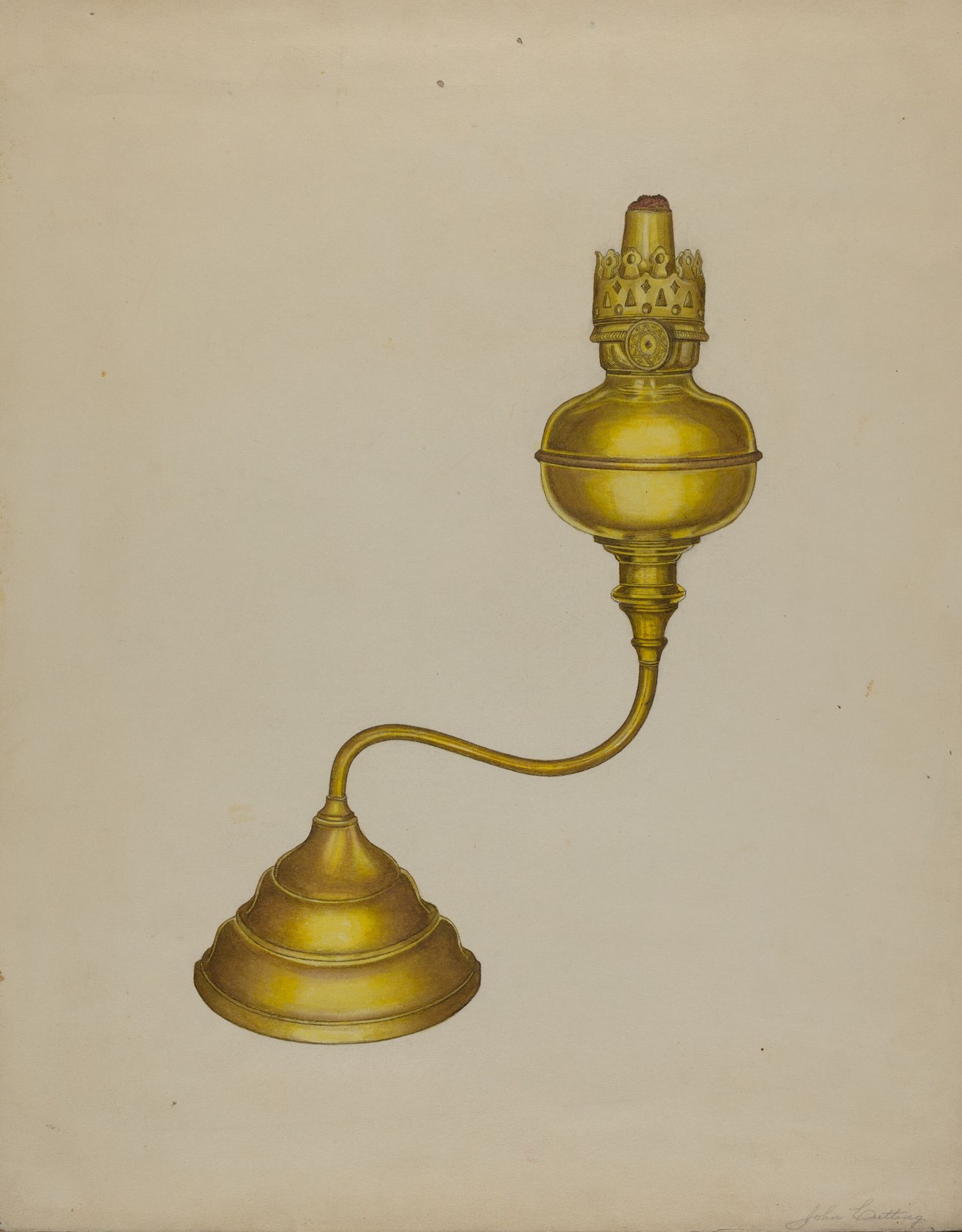 Combination Peg Lamp/Candleholder by John Cutting